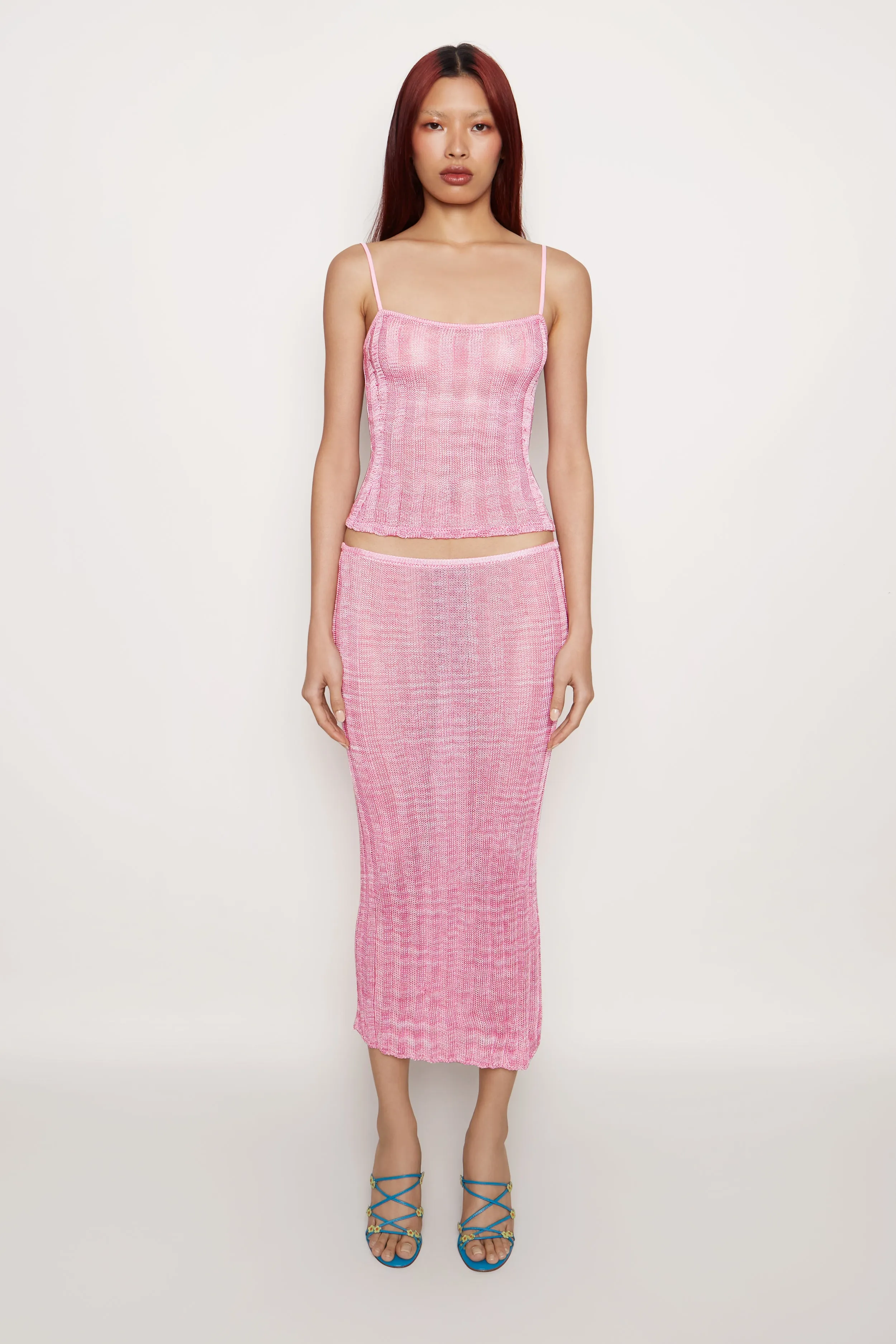 Slinky Rib Knit Midi Skirt sold by Guizio product image thumbnail 3