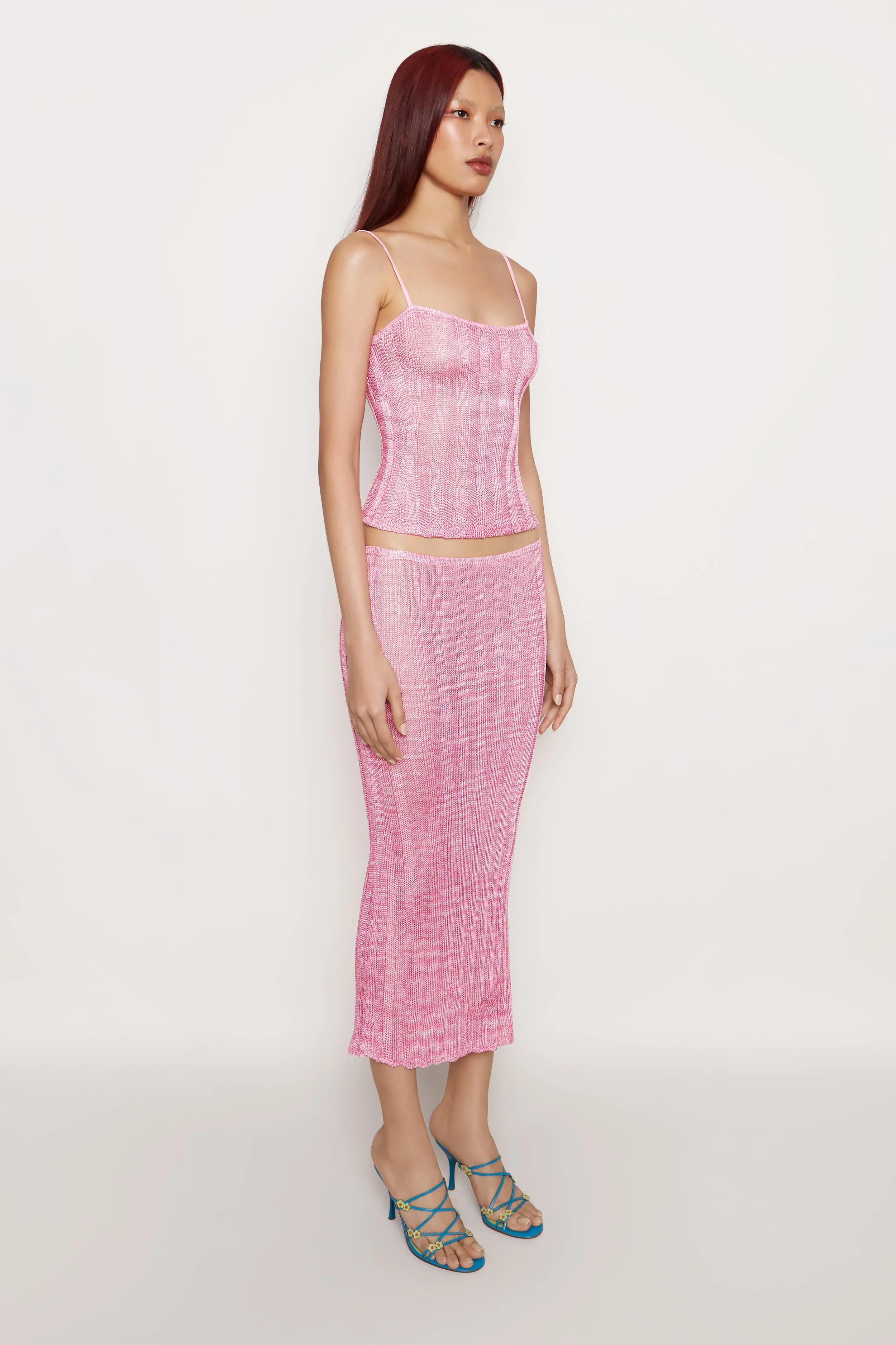 Slinky Rib Knit Midi Skirt sold by Guizio product image thumbnail 4
