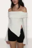 Soler Fold Over Knit Top sold by Guizio