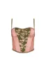 Satin Lace Panel Bustier Corset sold by Guizio