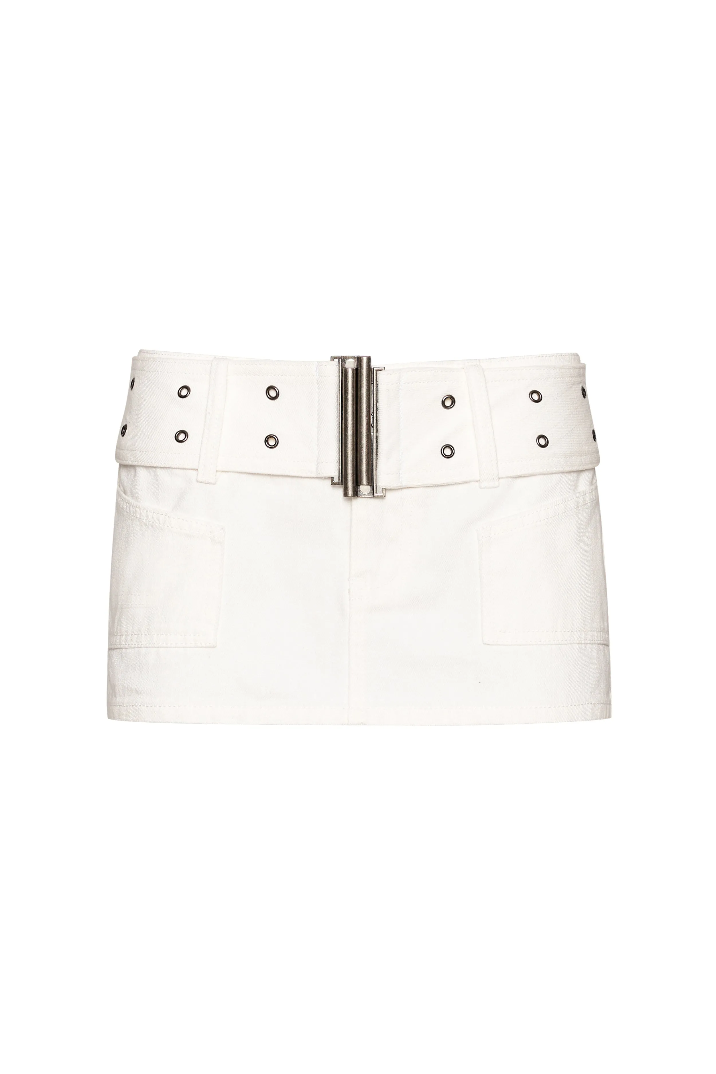 Denim Belted Mini Skirt sold by Guizio product image thumbnail 2