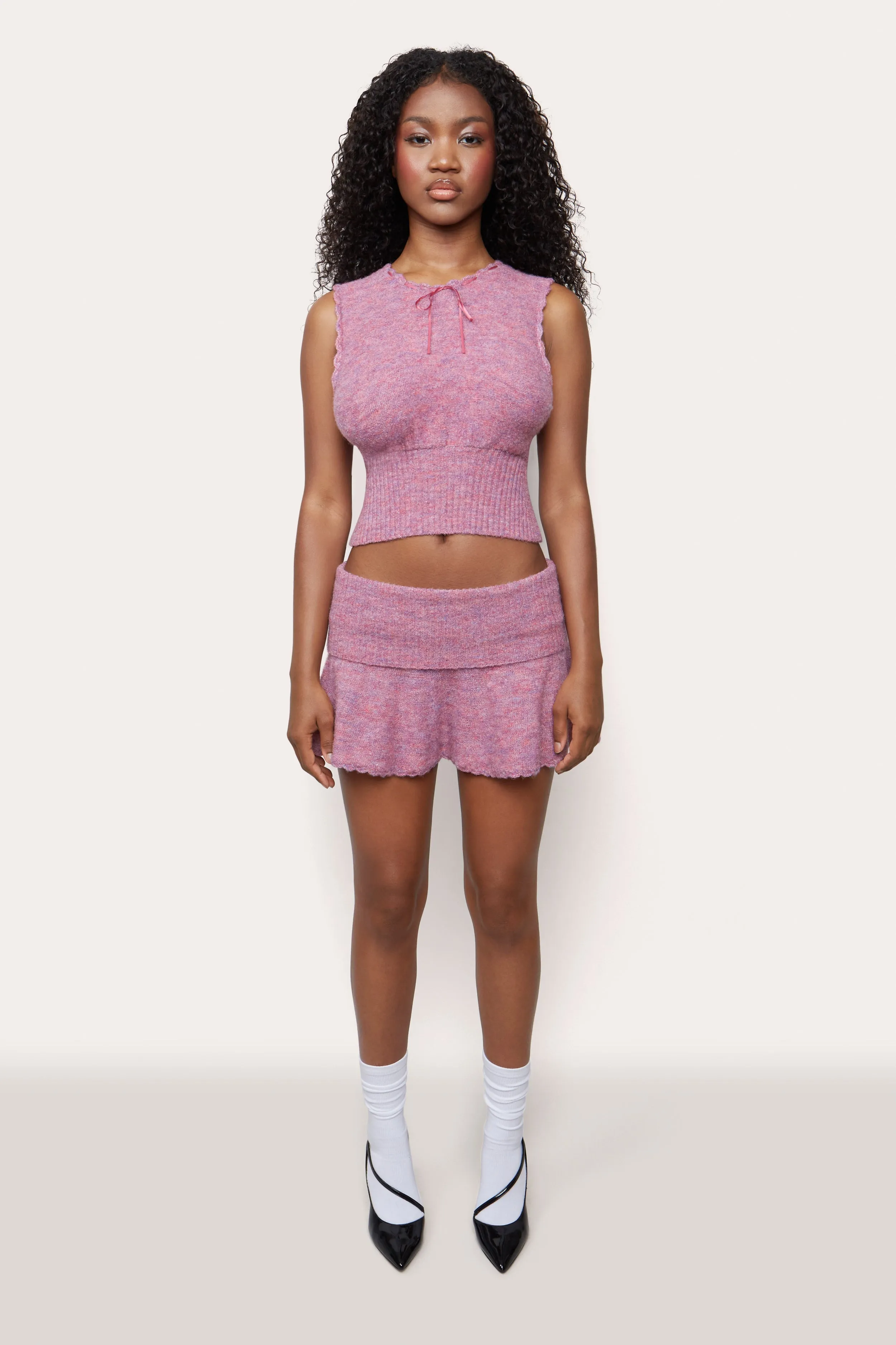 Heart Scallop Mini Skirt sold by Guizio