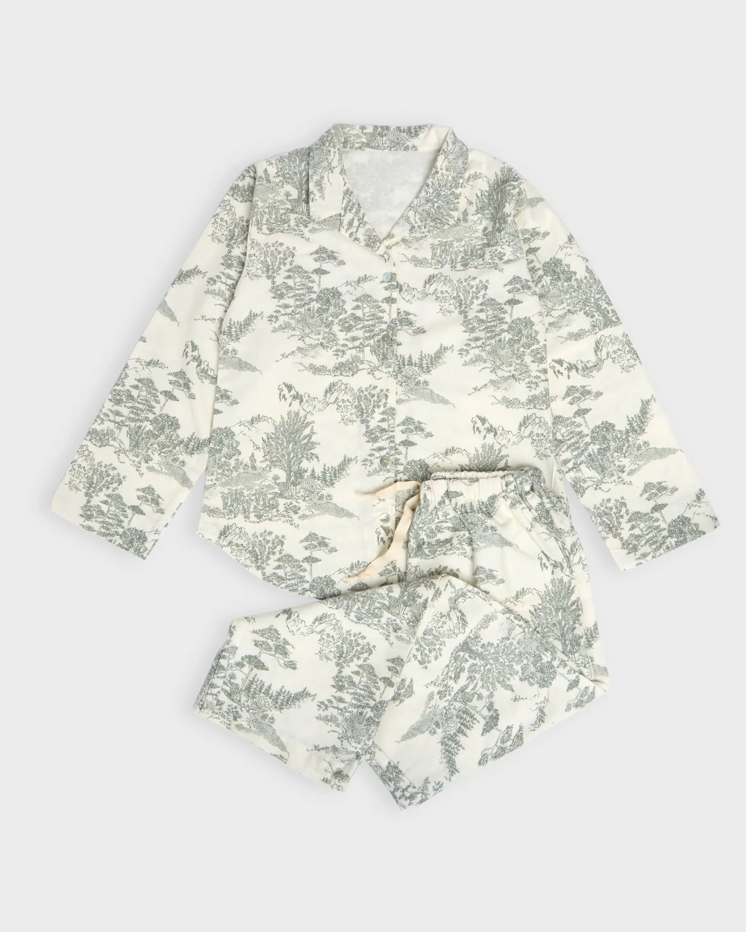 Foxford Eve Toile Flannel Pyjama Set sold by Foxford product image thumbnail 2