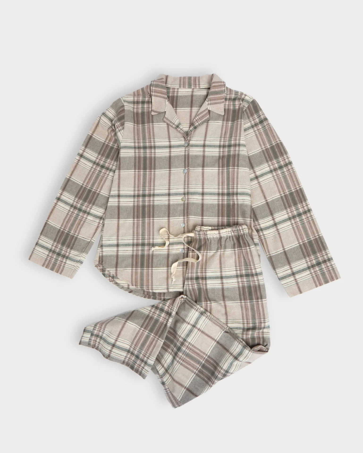 Foxford Eve Tartan Flannel Pyjama Set sold by Foxford