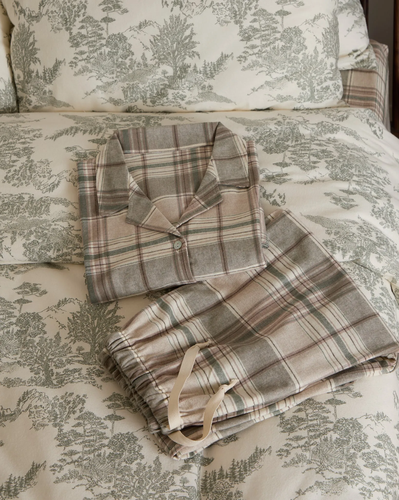 Foxford Eve Tartan Flannel Pyjama Set sold by Foxford product image thumbnail 4