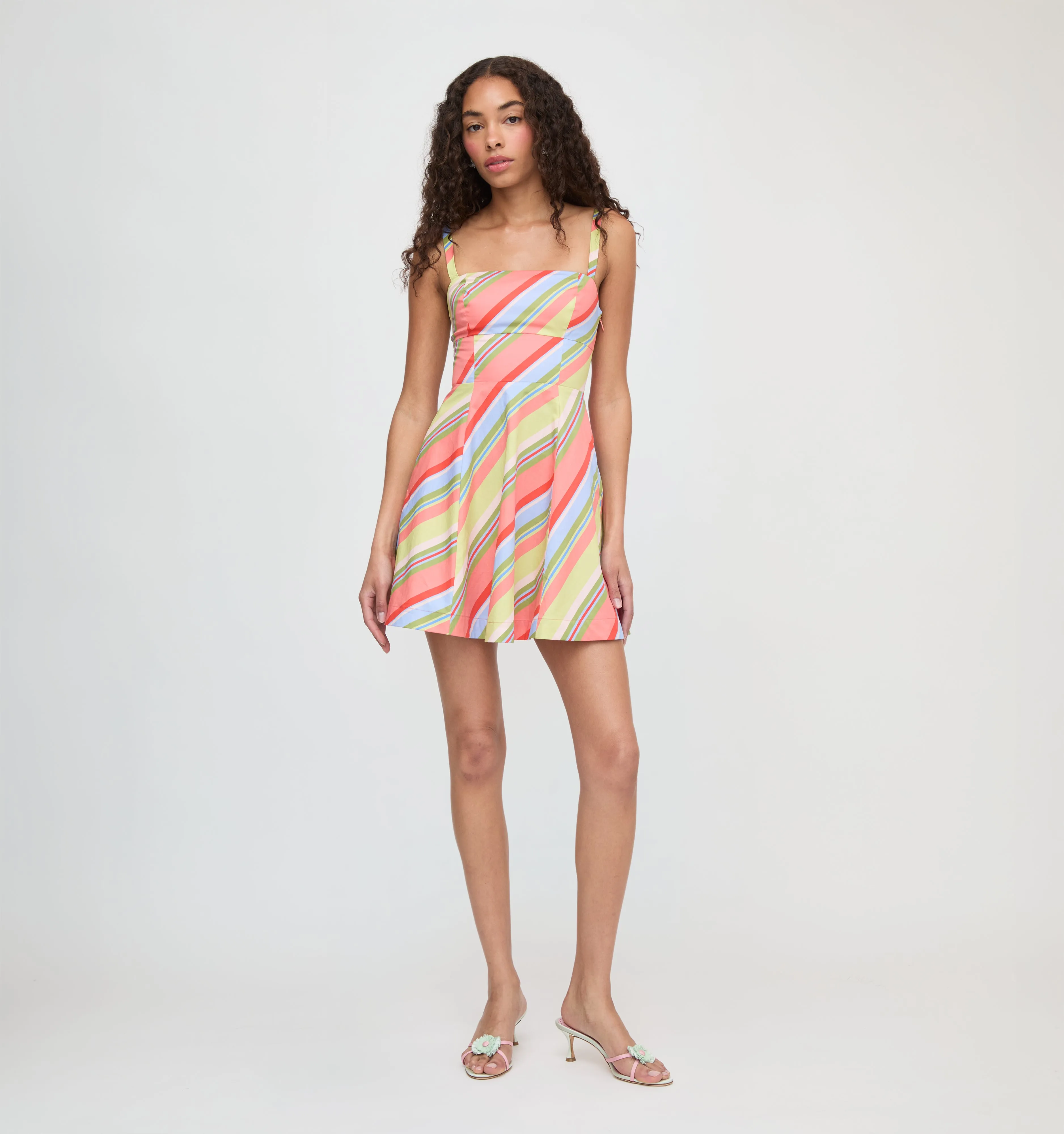 The Margot Mini Dress - Sherbet Stripe sold by Hill House Home