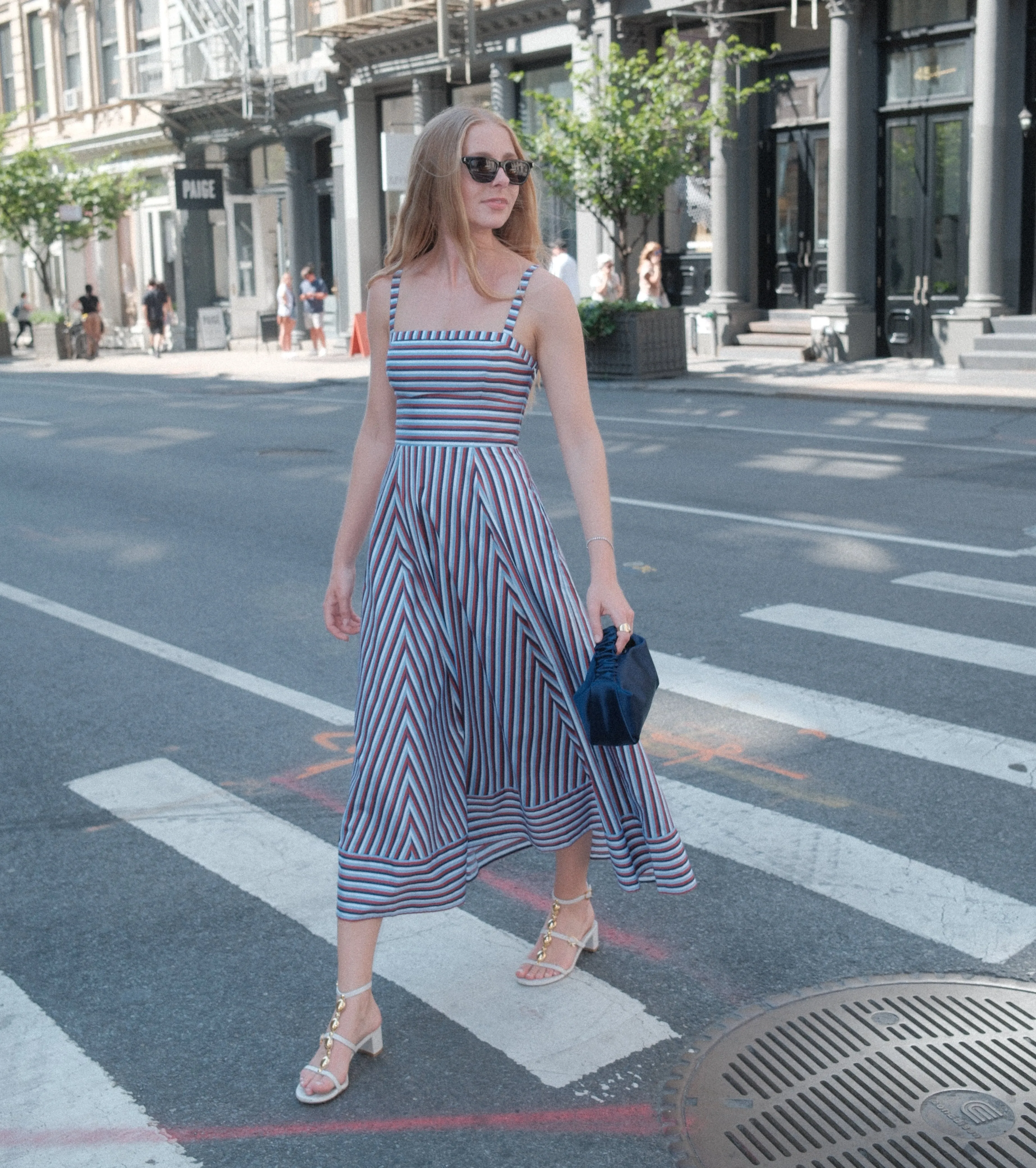 The Margot Dress - Firecracker Stripe sold by Hill House Home product image thumbnail 5