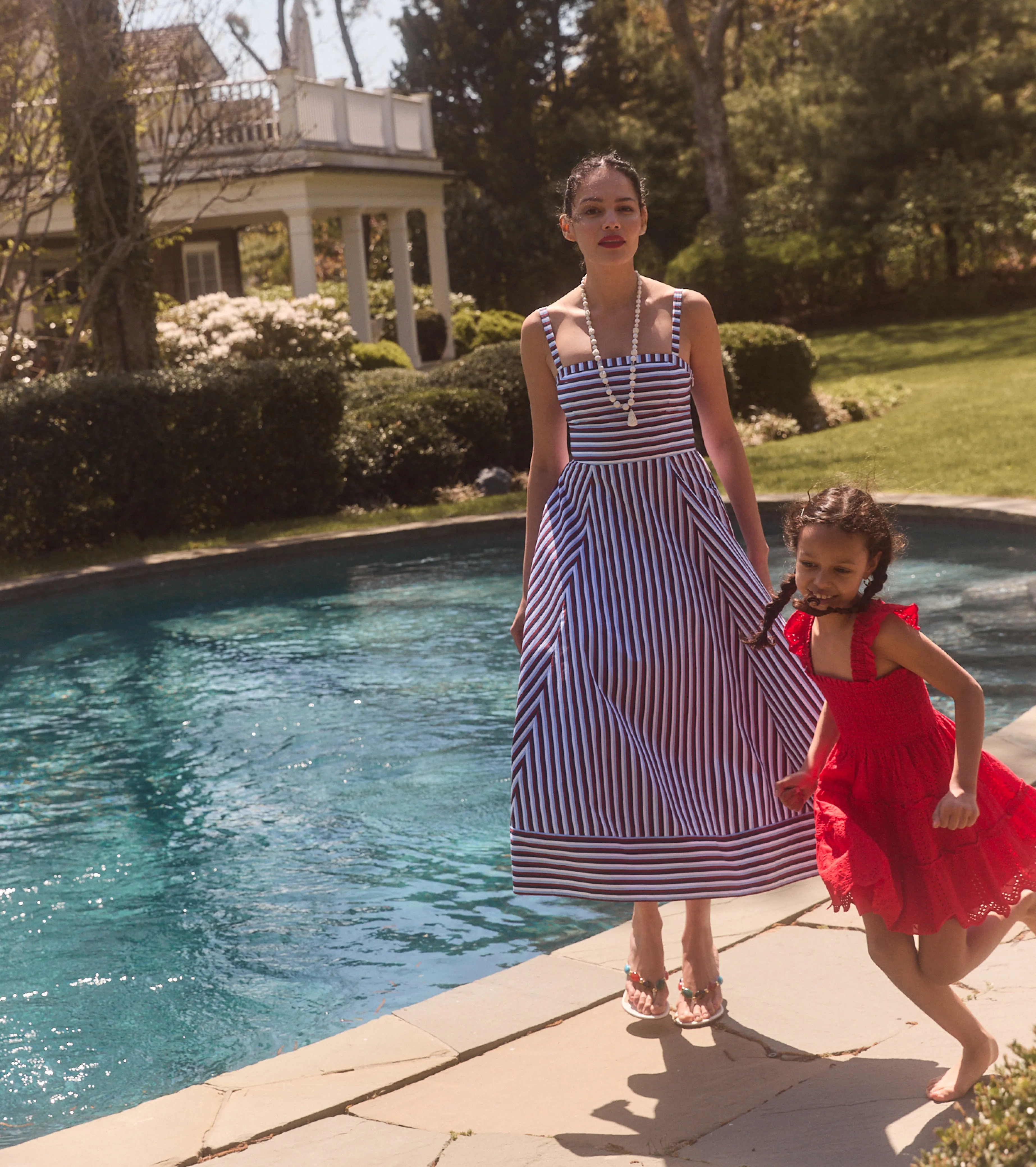 The Margot Dress - Firecracker Stripe sold by Hill House Home product image thumbnail 3