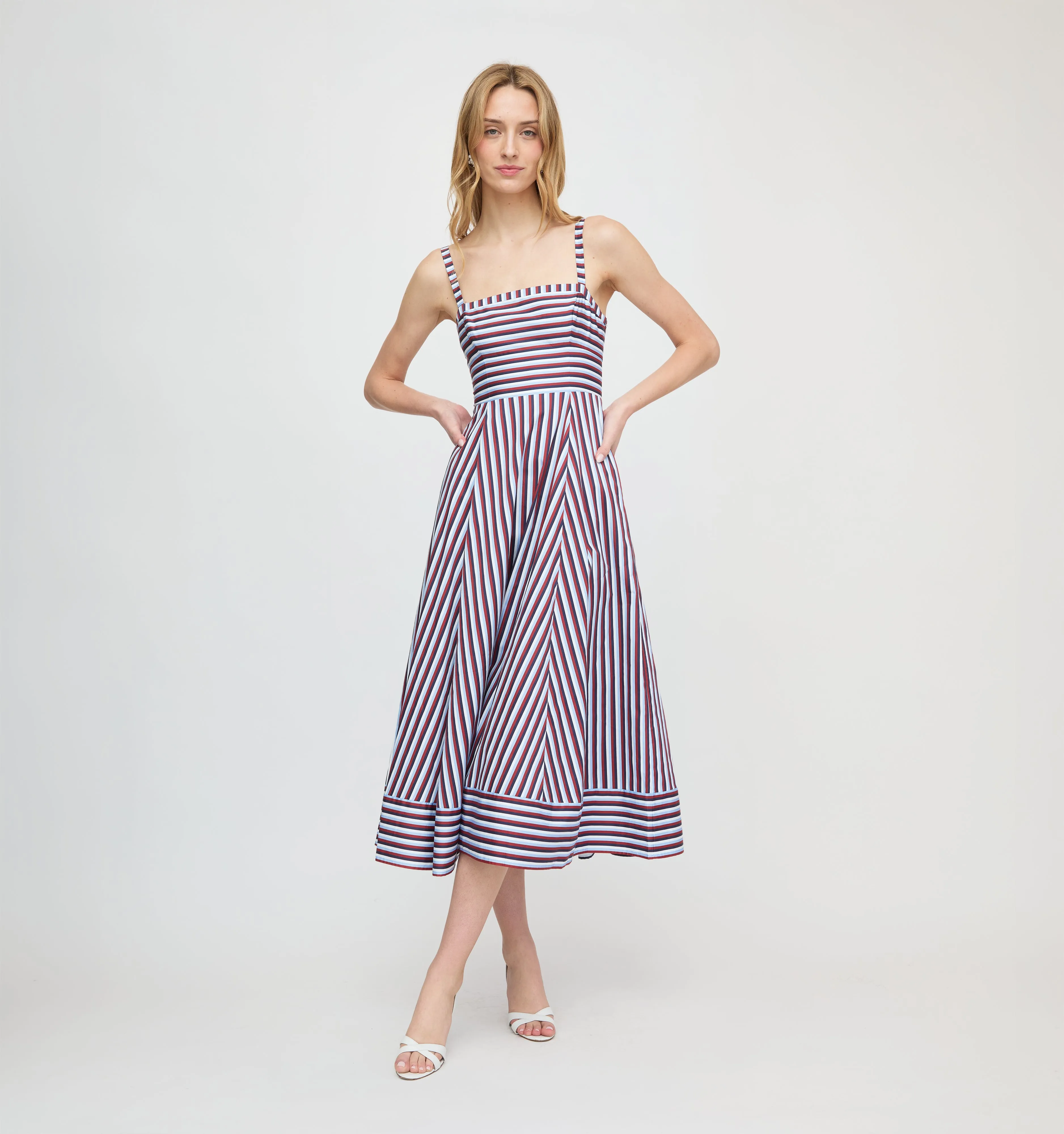 The Margot Dress - Firecracker Stripe sold by Hill House Home product image thumbnail 4