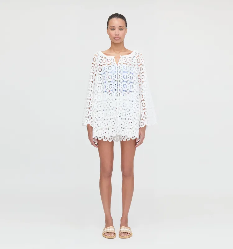 The Enella Tunic - White Broderie made by Hill House Home