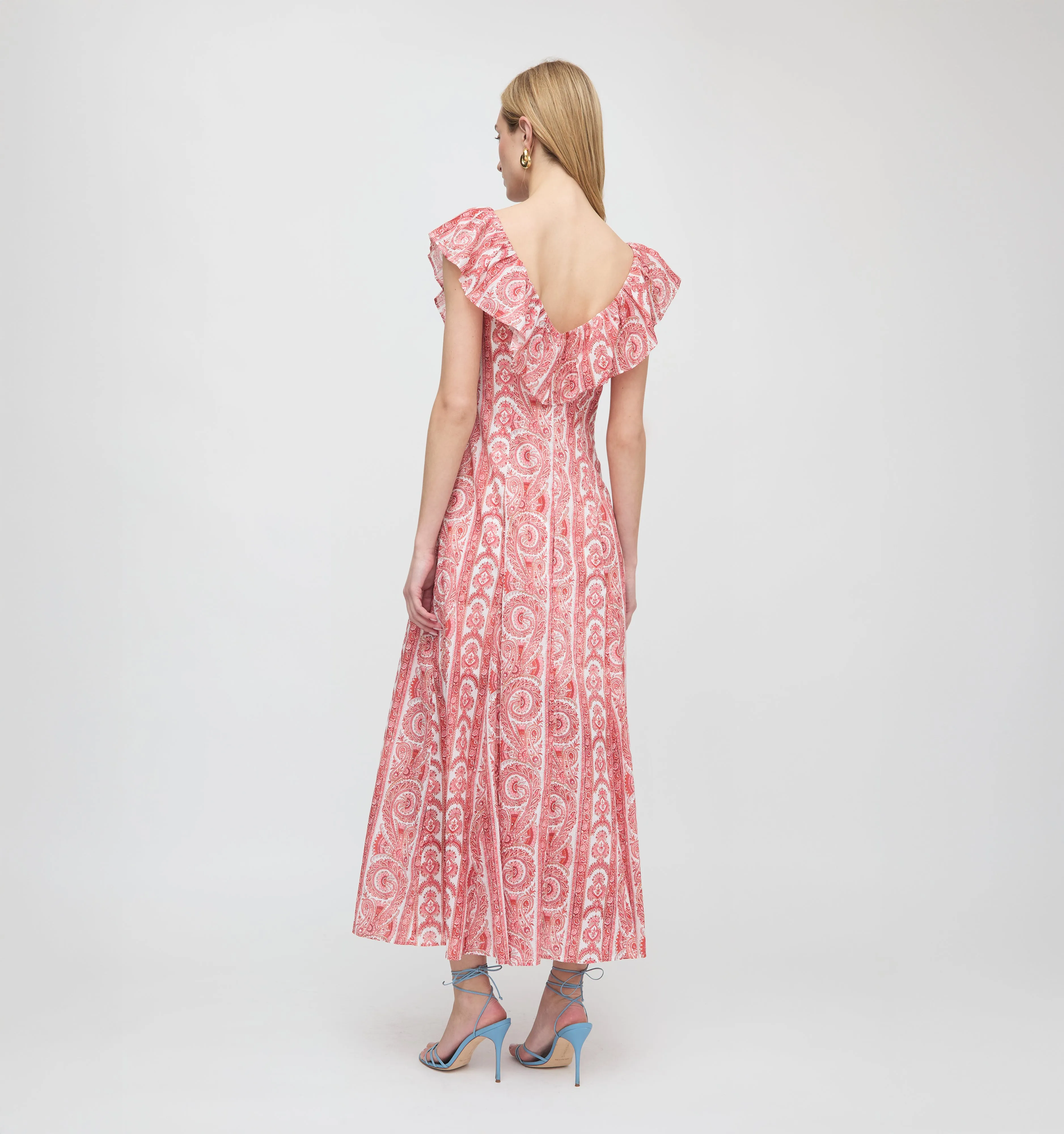 The Milani Dress - Coral Corsica Paisley sold by Hill House Home product image thumbnail 4