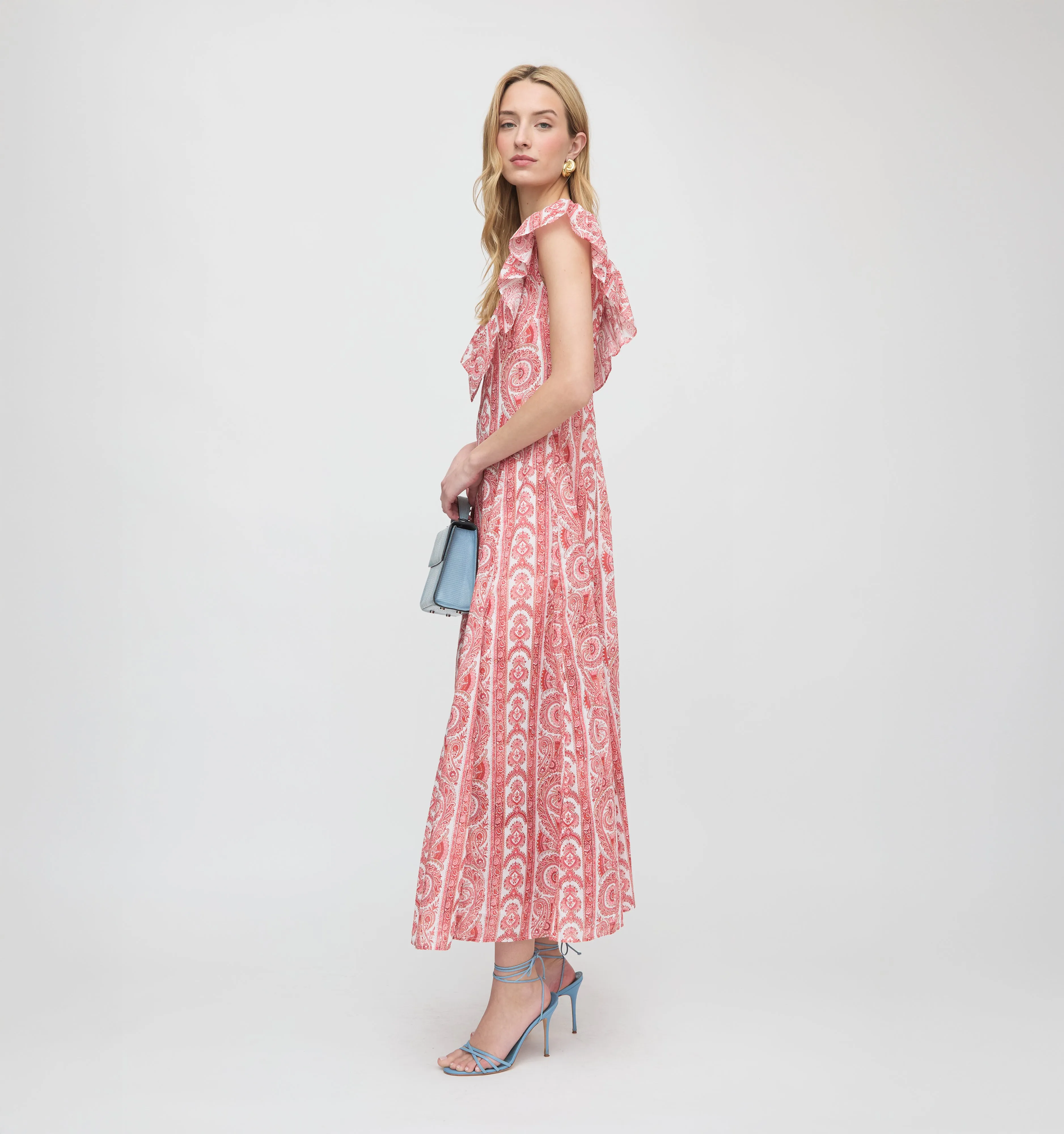 The Milani Dress - Coral Corsica Paisley sold by Hill House Home product image thumbnail 3