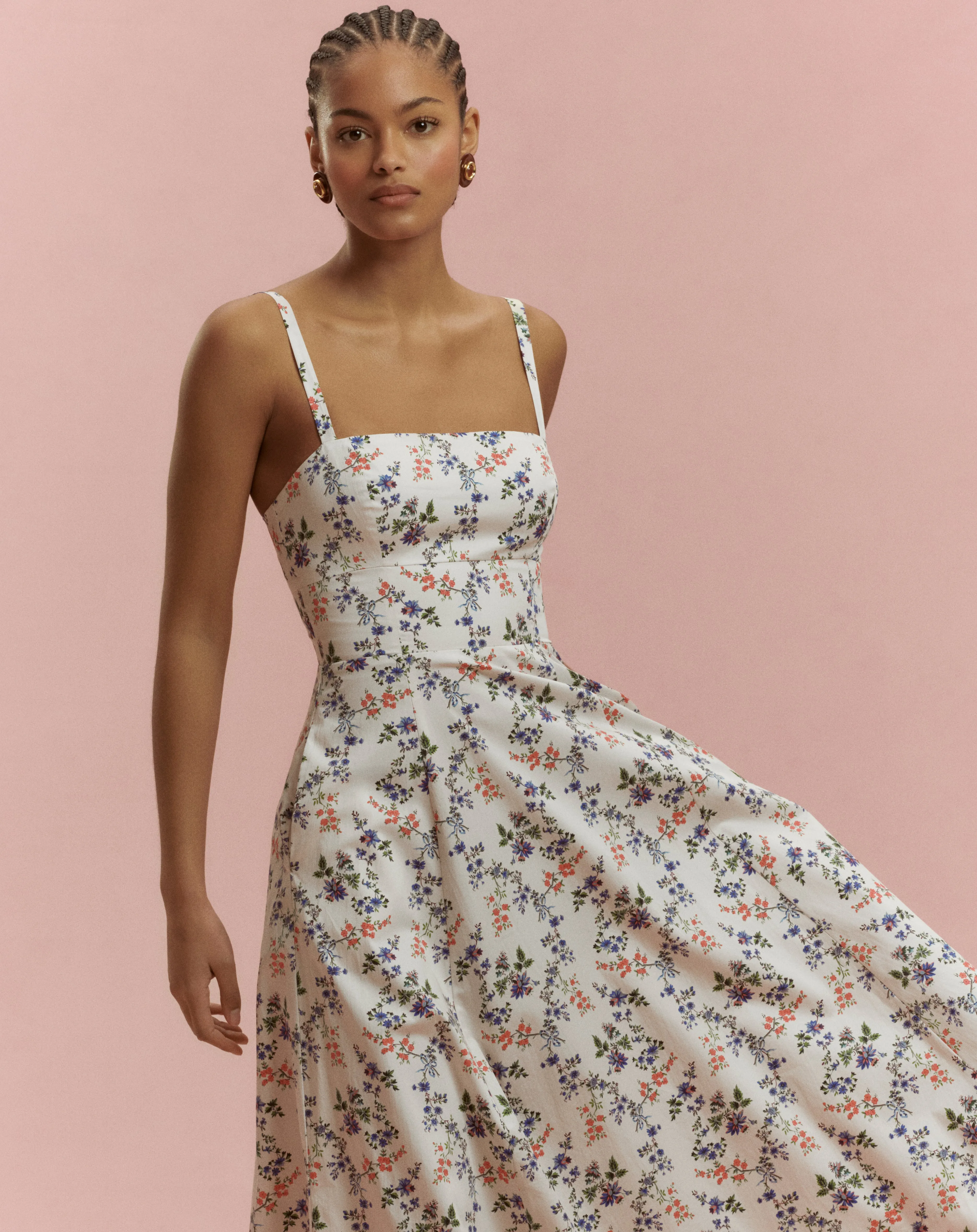 The Margot Dress - Pink Scallop Bow Chintz sold by Hill House Home product image thumbnail 2