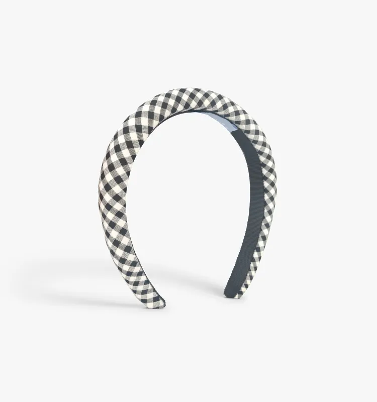 The Cleo Headband - Black/Sand Gingham made by Hill House Home