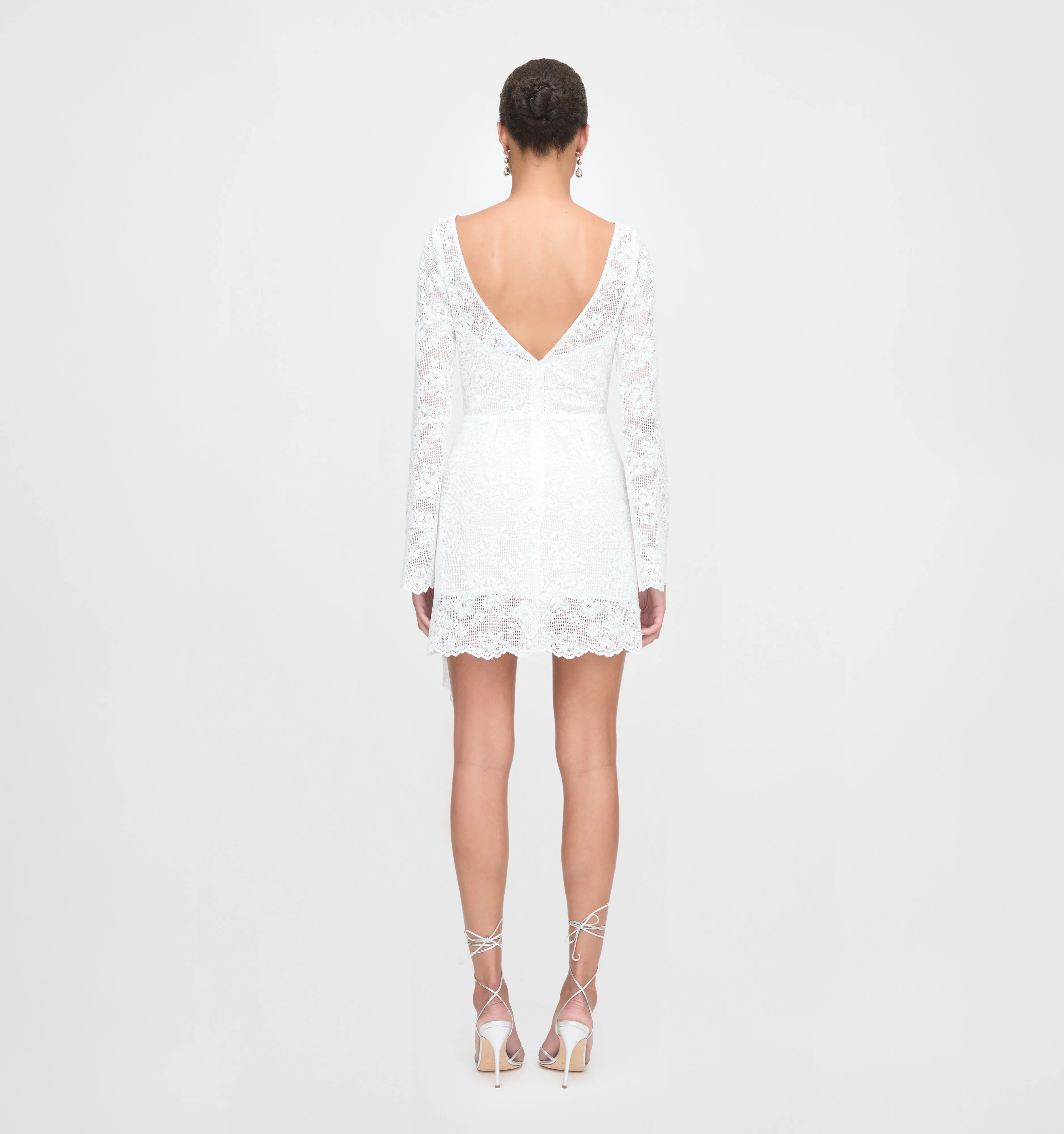 The Becca Dress - White Metallic Lace sold by Hill House Home product image thumbnail 4