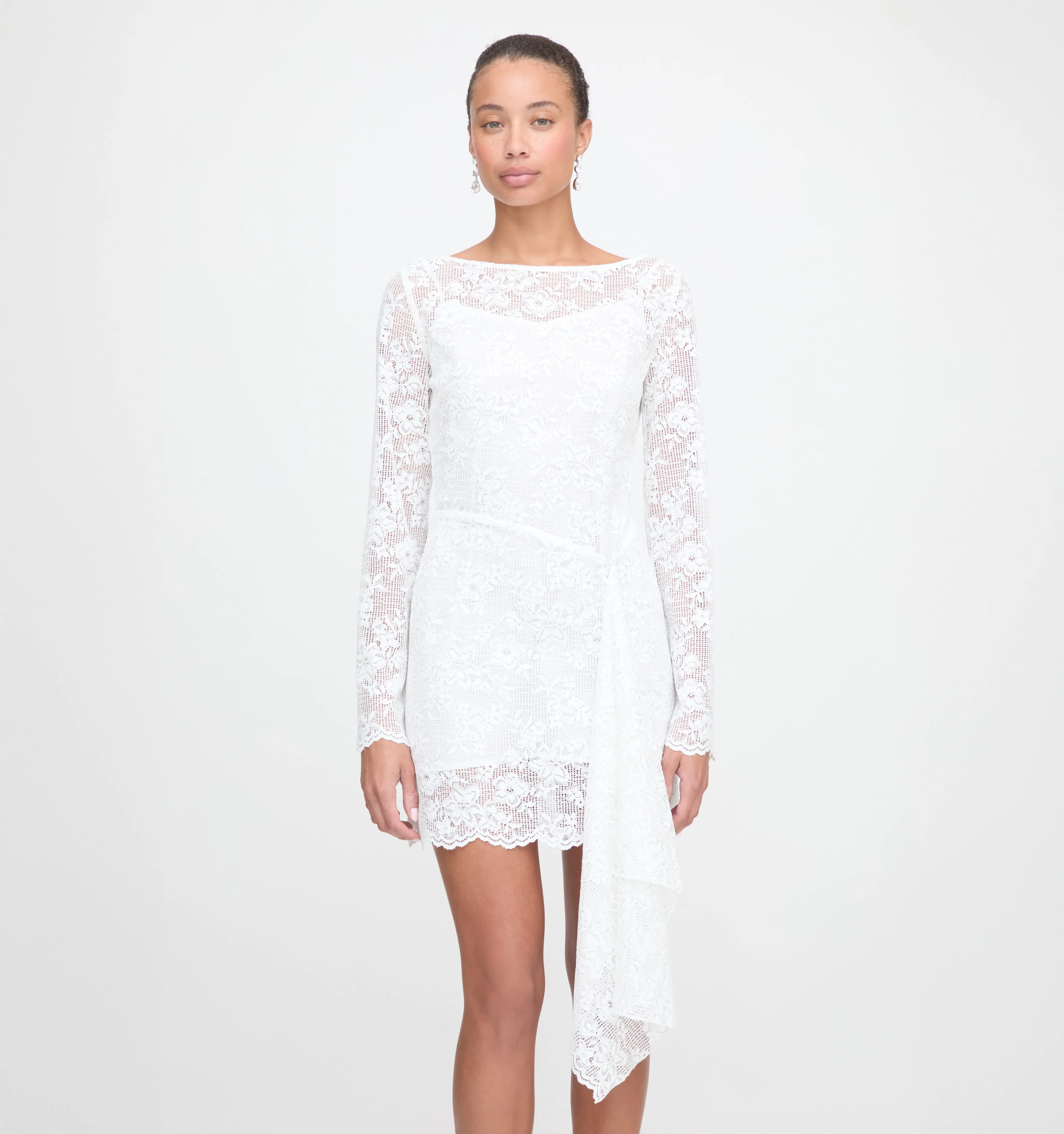 The Becca Dress - White Metallic Lace sold by Hill House Home product image thumbnail 5