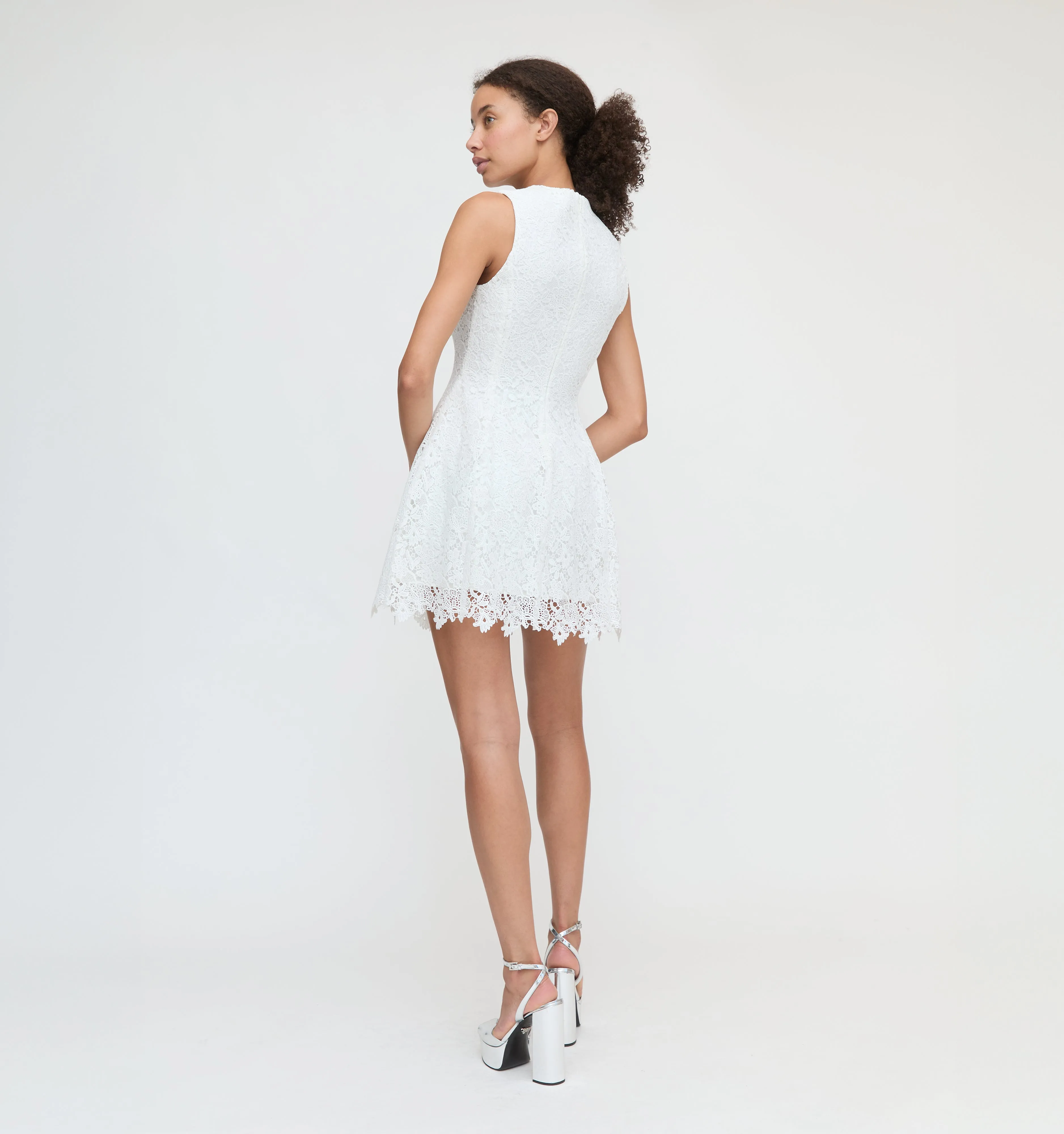 The Blythe Bow Dress - White Lace sold by Hill House Home product image thumbnail 3
