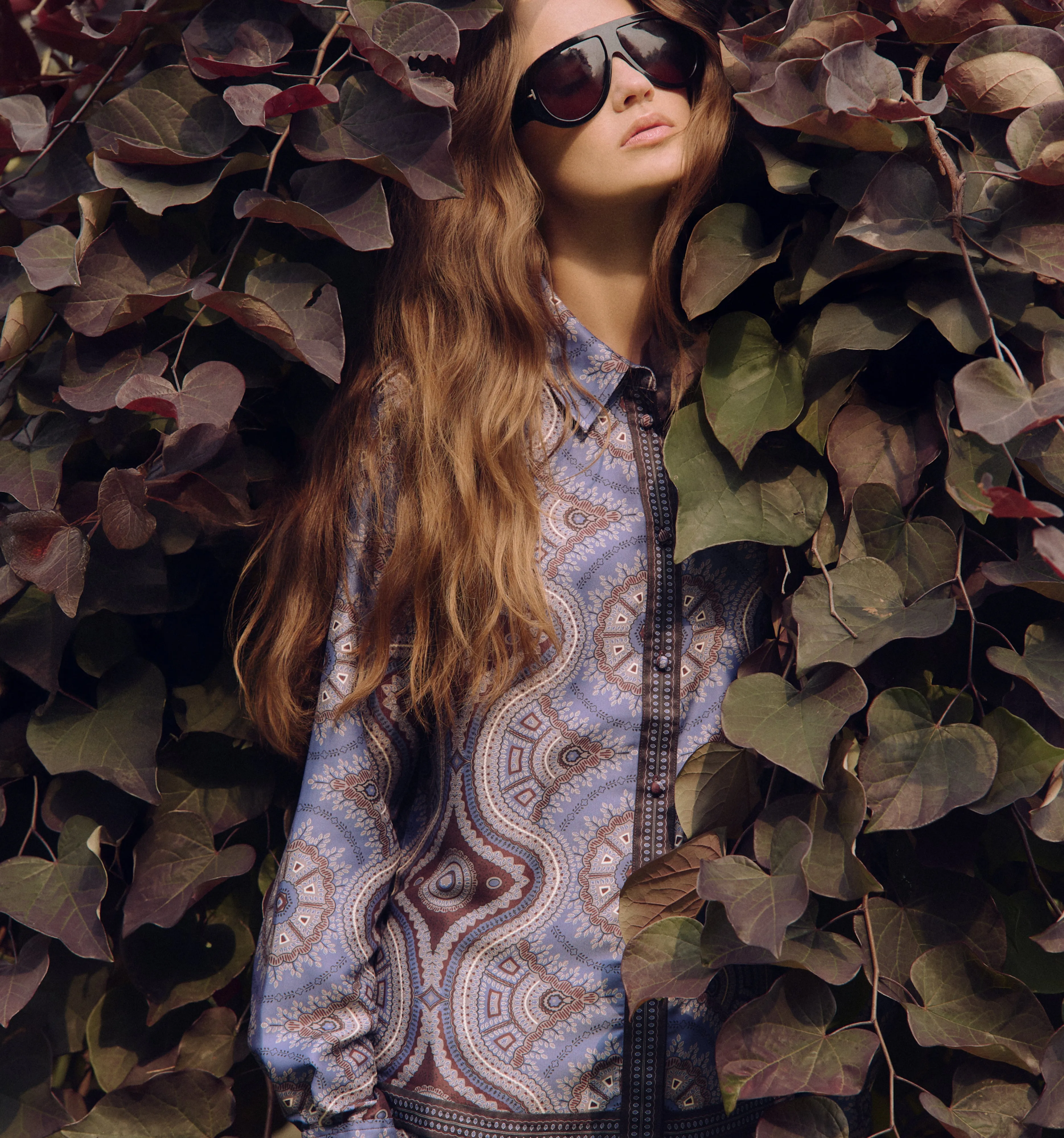 The Liv Top - Brown Cobalt Medallion sold by Hill House Home product image thumbnail 2
