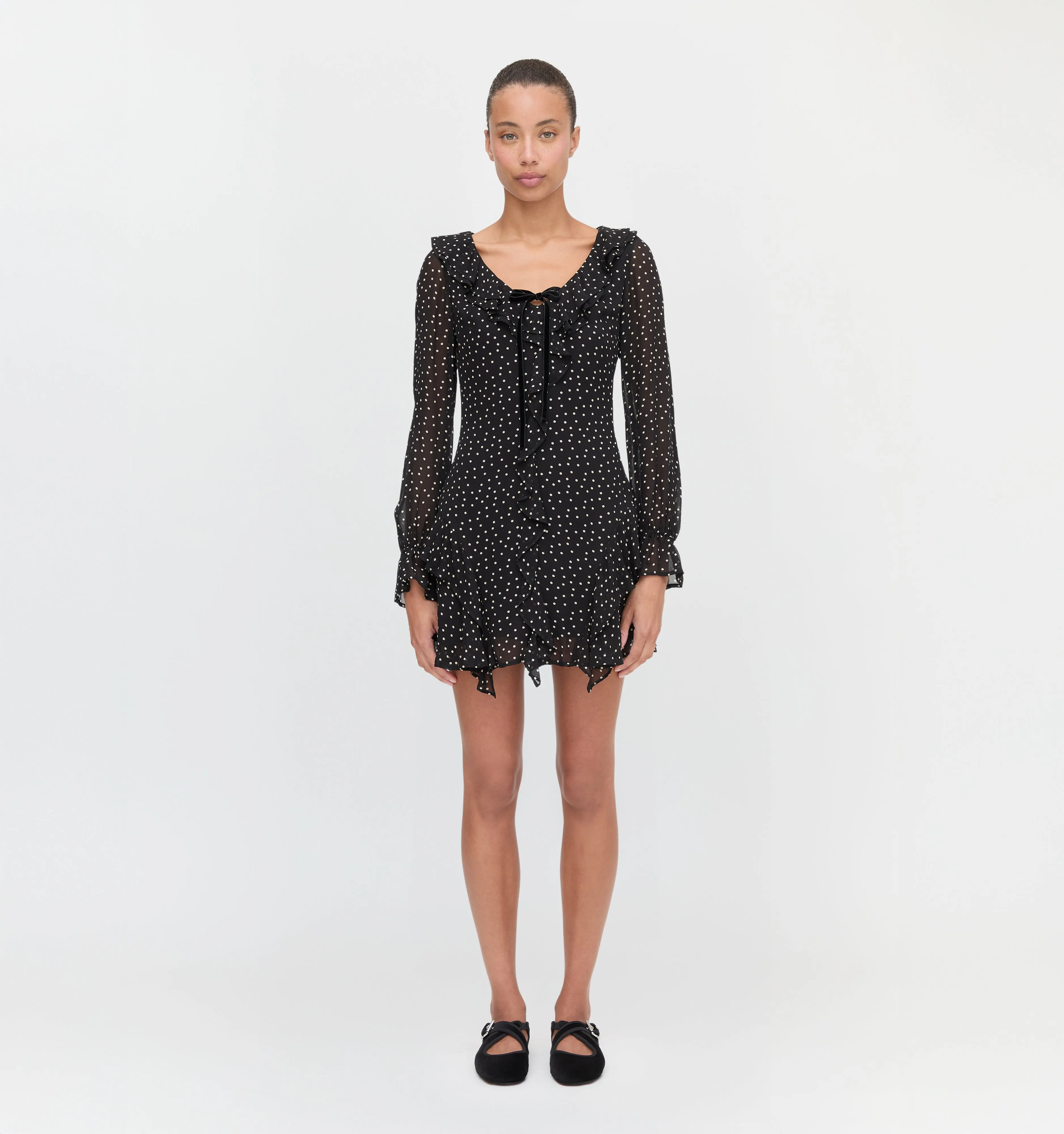 The Bridget Dress - Black Polka Dot sold by Hill House Home product image thumbnail 4