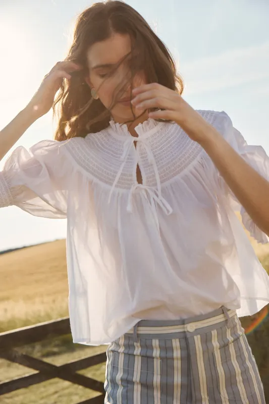 The Zinnia Top - White made by Hill House Home