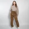 Le Laboureur Corduroy French Farm Pant with Braces in Hazelnut sold by Gardenheir