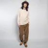 Le Laboureur Corduroy French Farm Pant with Braces in Hazelnut sold by Gardenheir
