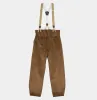 Le Laboureur Corduroy French Farm Pant with Braces in Hazelnut sold by Gardenheir