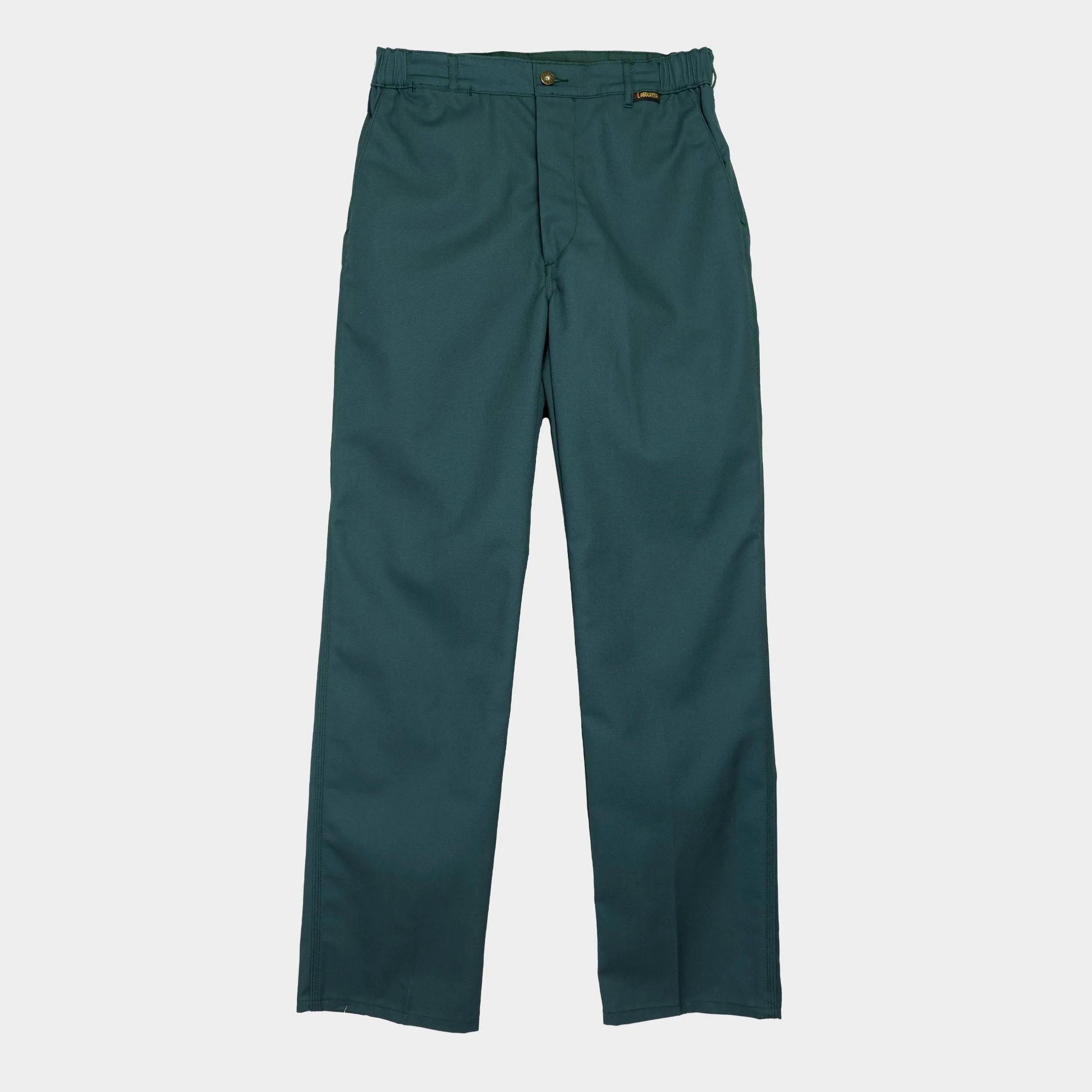 Le Laboureur French Cotton Blend Work Pant in French Green sold by Gardenheir