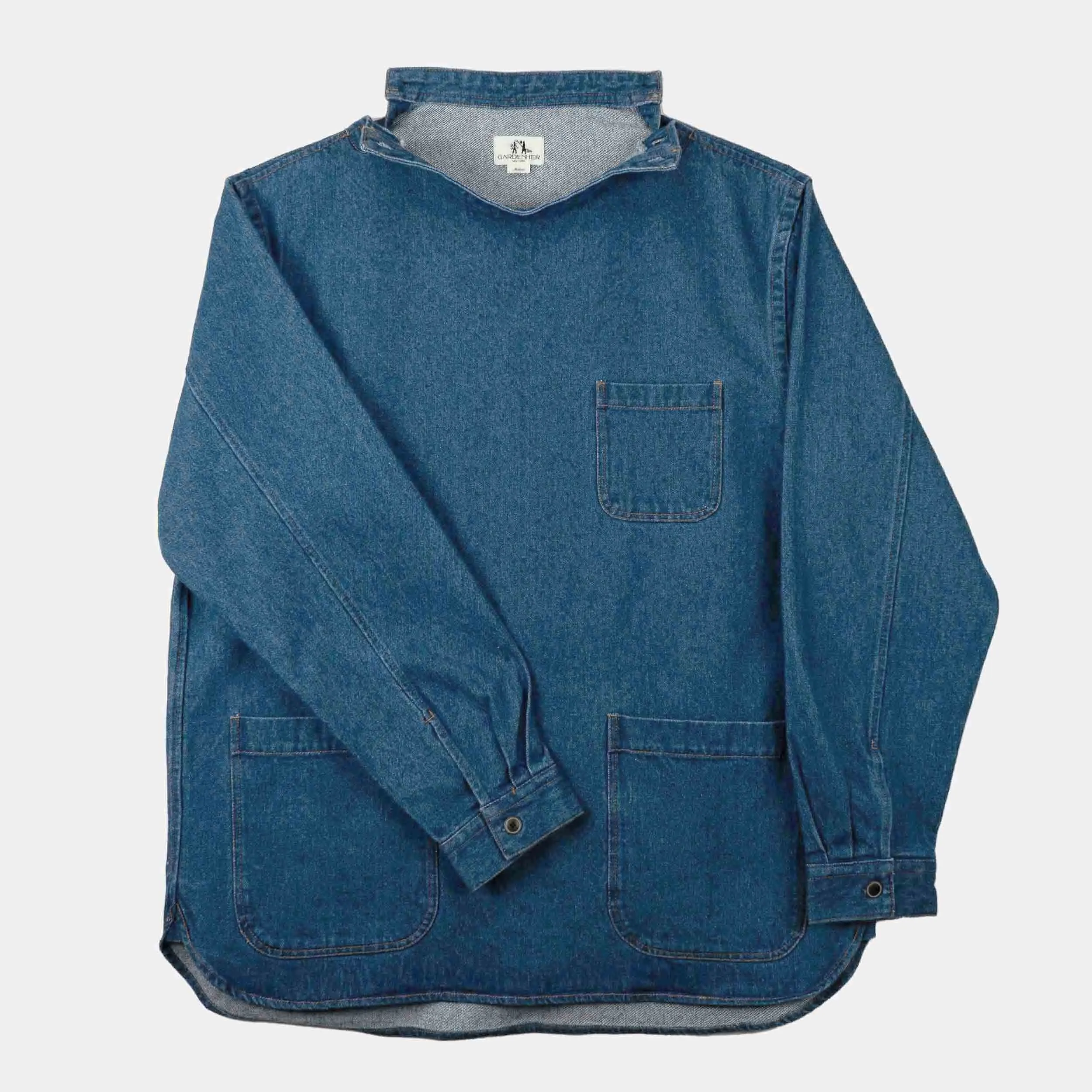 Japanese Denim Gardening Smock in Dark Denim sold by Gardenheir product image thumbnail 2