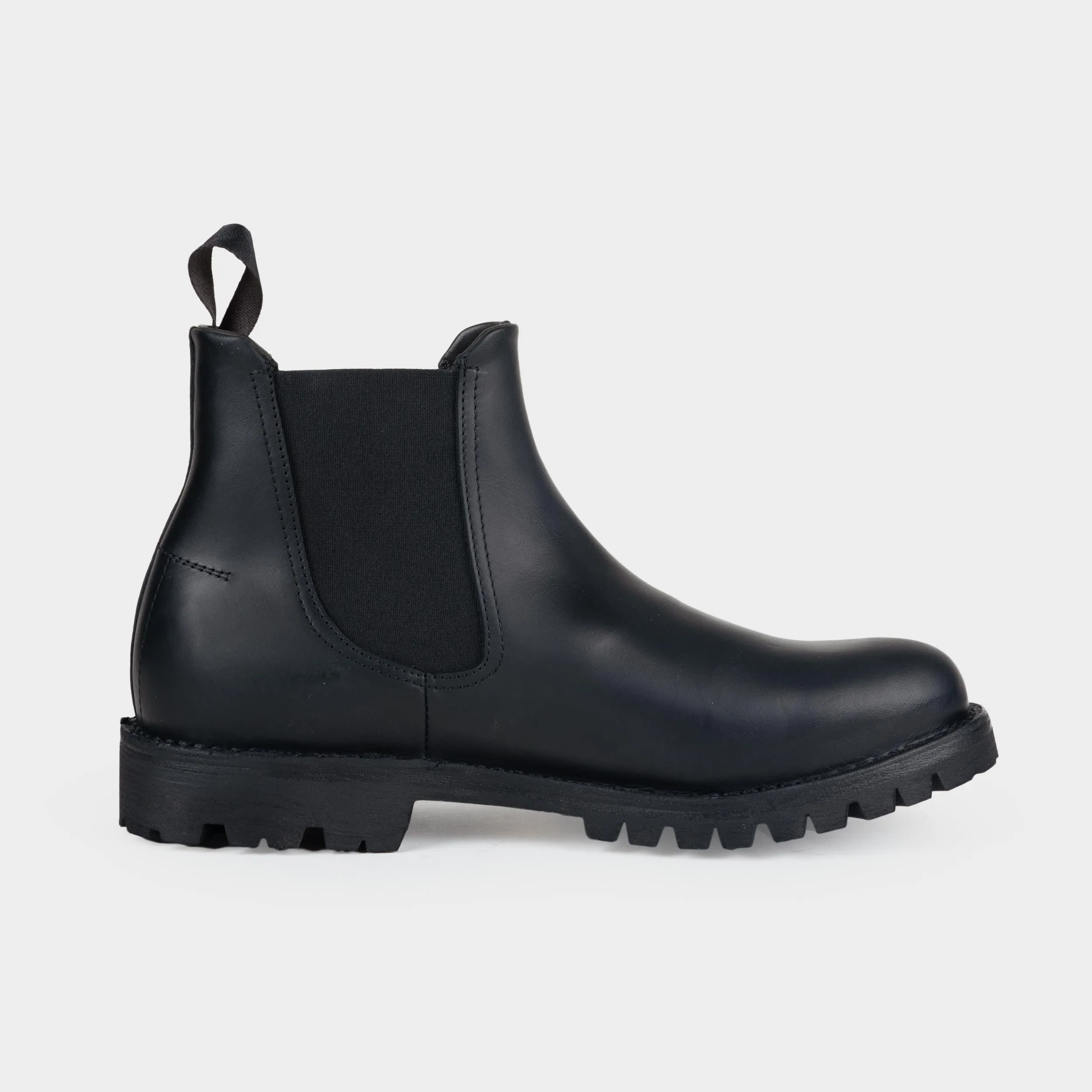 Calfskin Waterproof Chelsea Boot in Black sold by Gardenheir