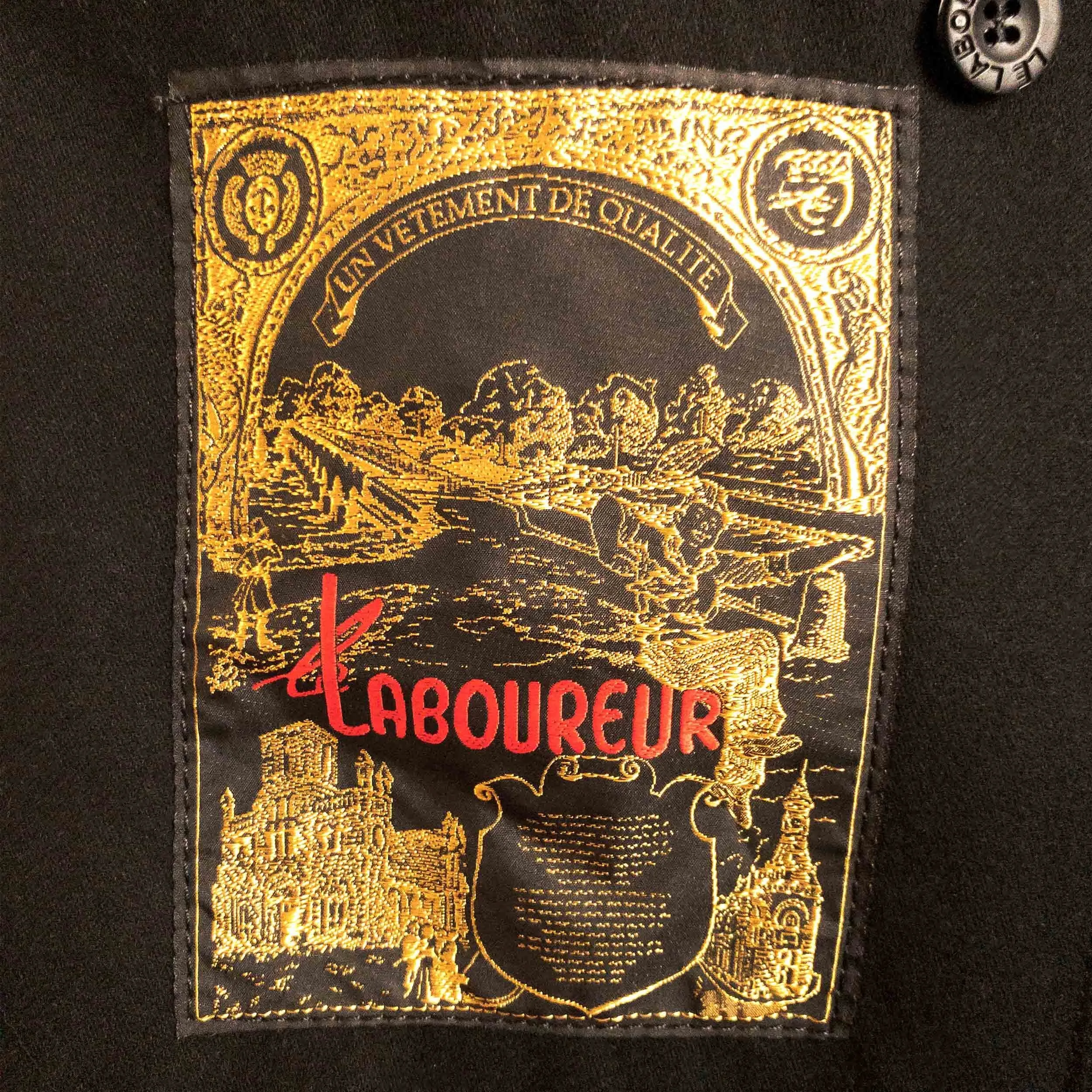 Le Laboureur French Cotton Moleskin Work Jacket in Black sold by Gardenheir product image thumbnail 3