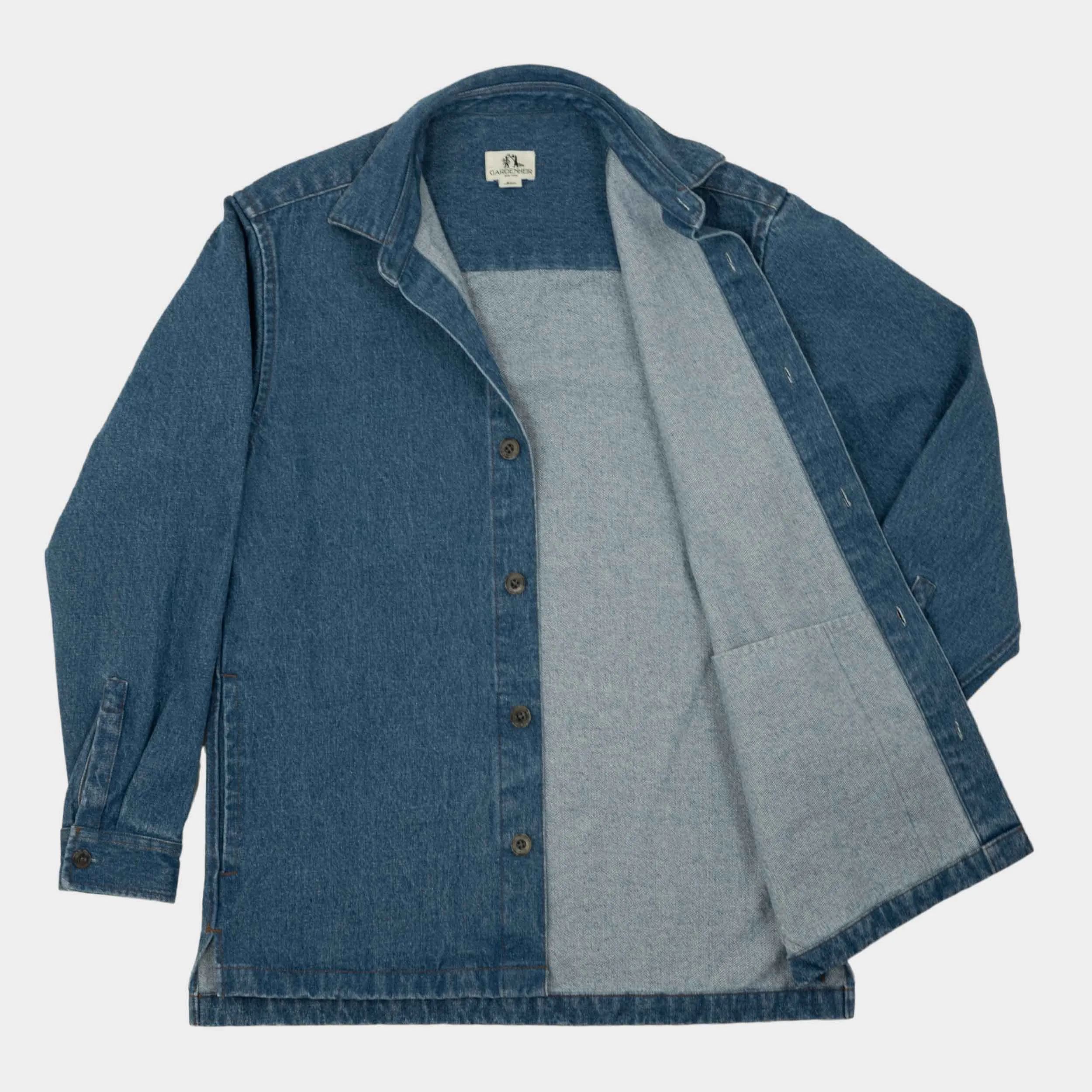 Japanese Denim Overshirt with Pockets in Dark Denim sold by Gardenheir product image thumbnail 3