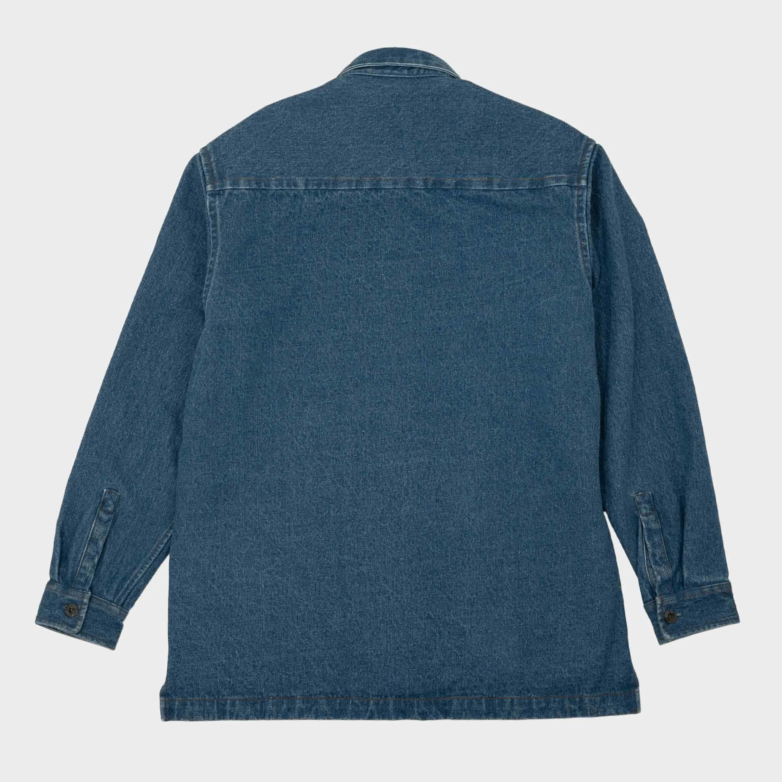 Japanese Denim Overshirt with Pockets in Dark Denim sold by Gardenheir product image thumbnail 4
