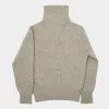 Le Laboureur Recycled Wool Quarter Zip Sweater in Ecru sold by Gardenheir