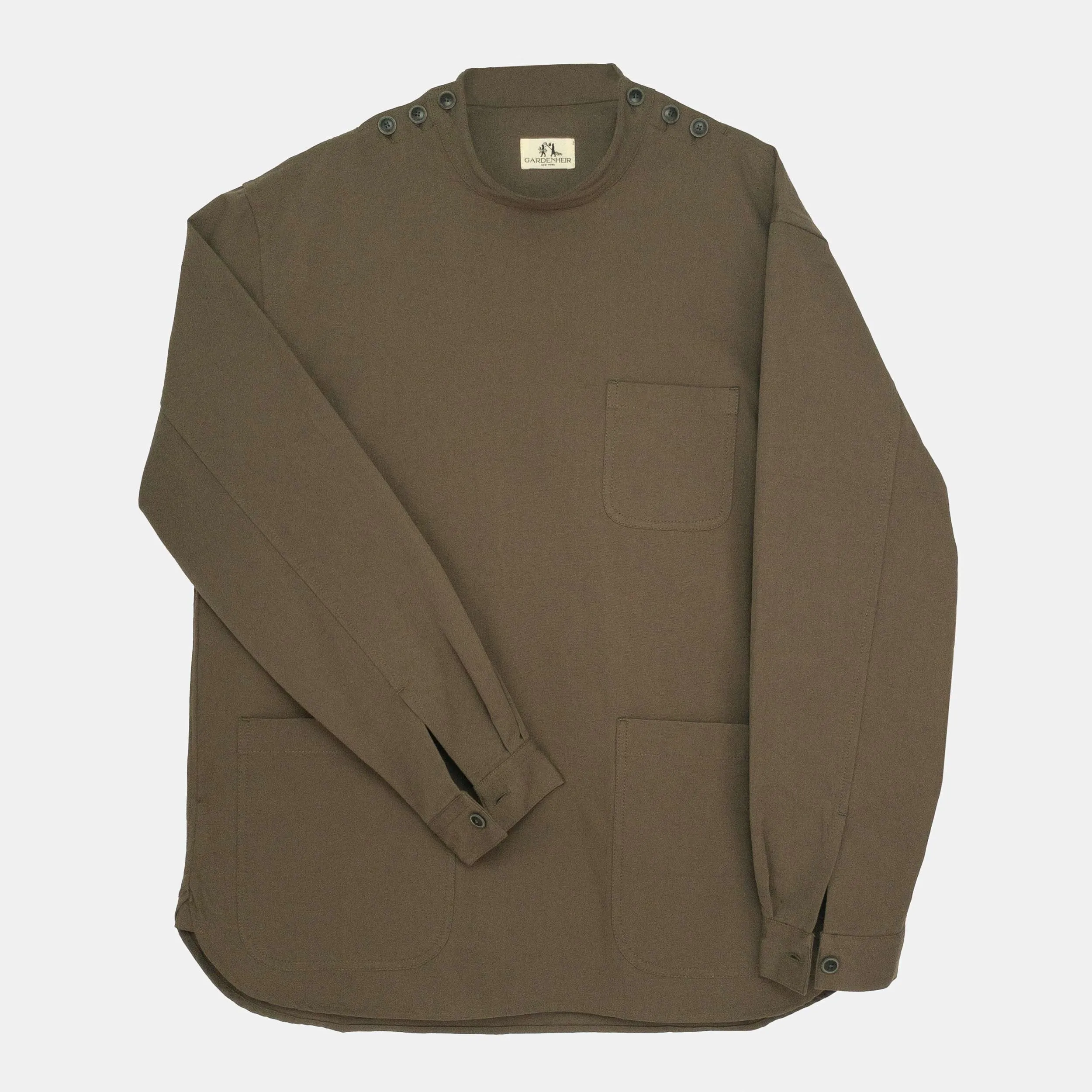 Washed Cotton Drill Gardening Smock in Olive sold by Gardenheir product image thumbnail 5