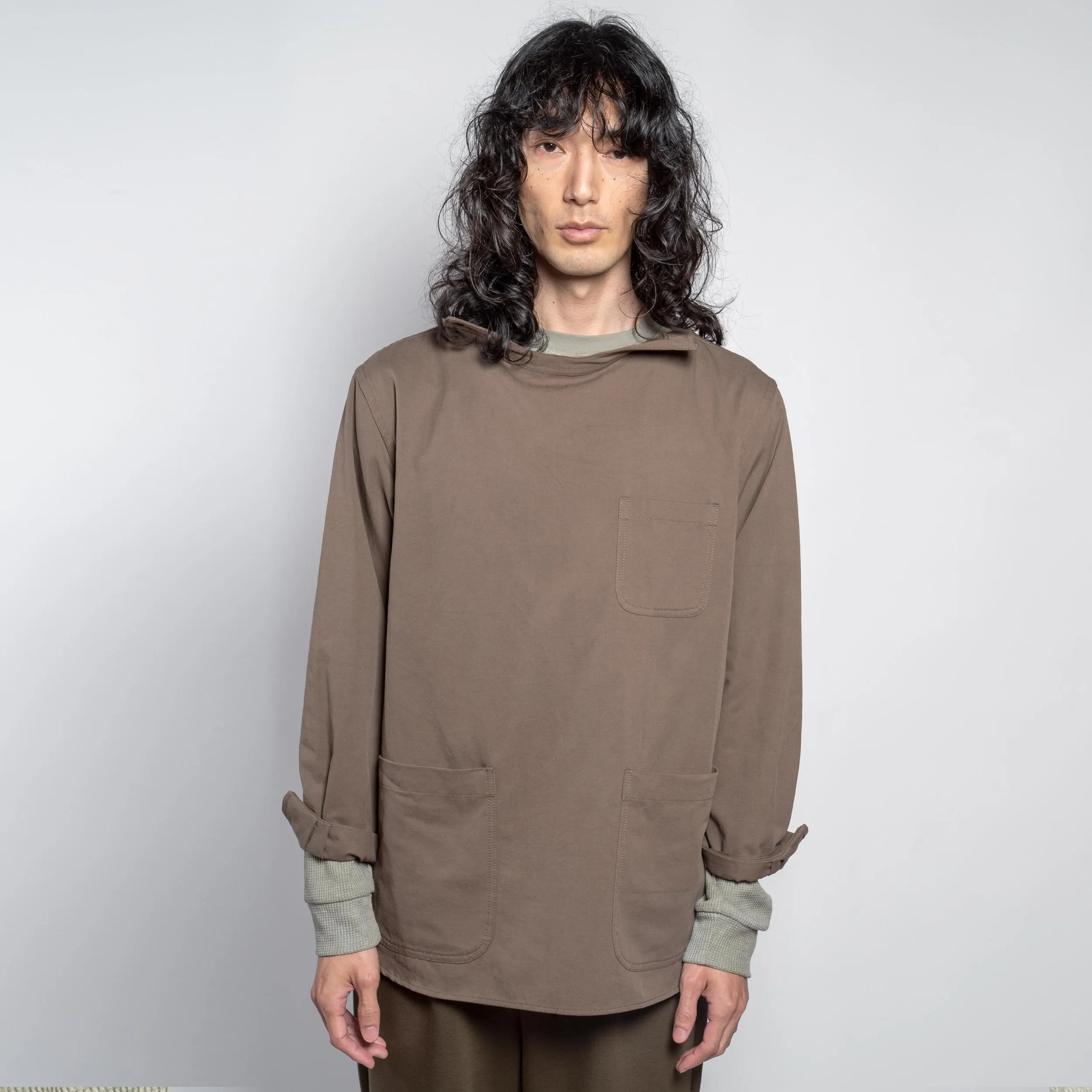 Washed Cotton Drill Gardening Smock in Olive sold by Gardenheir product image thumbnail 4