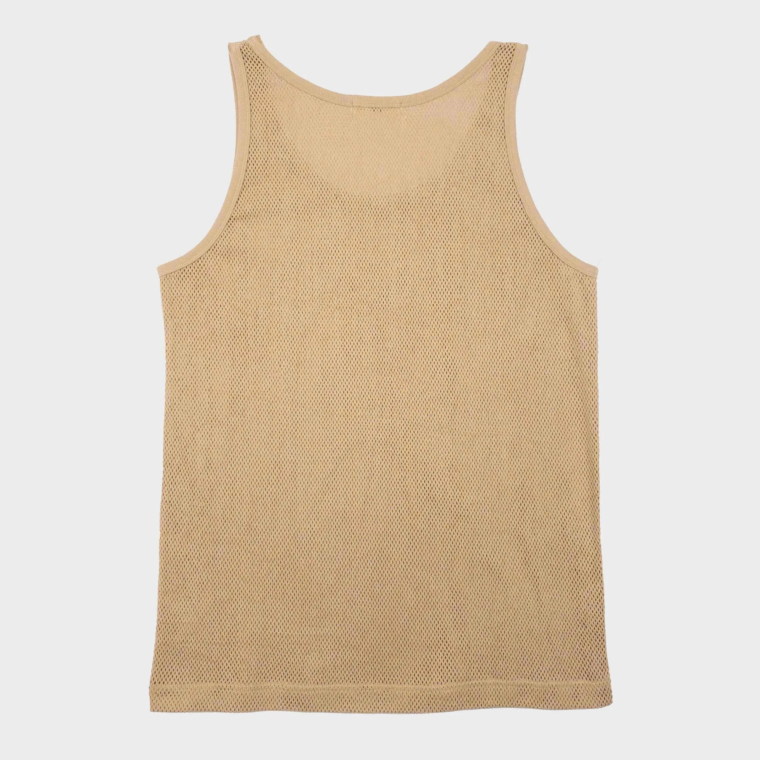 Cotton Mesh Tank Top in Wheat sold by Gardenheir product image thumbnail 4