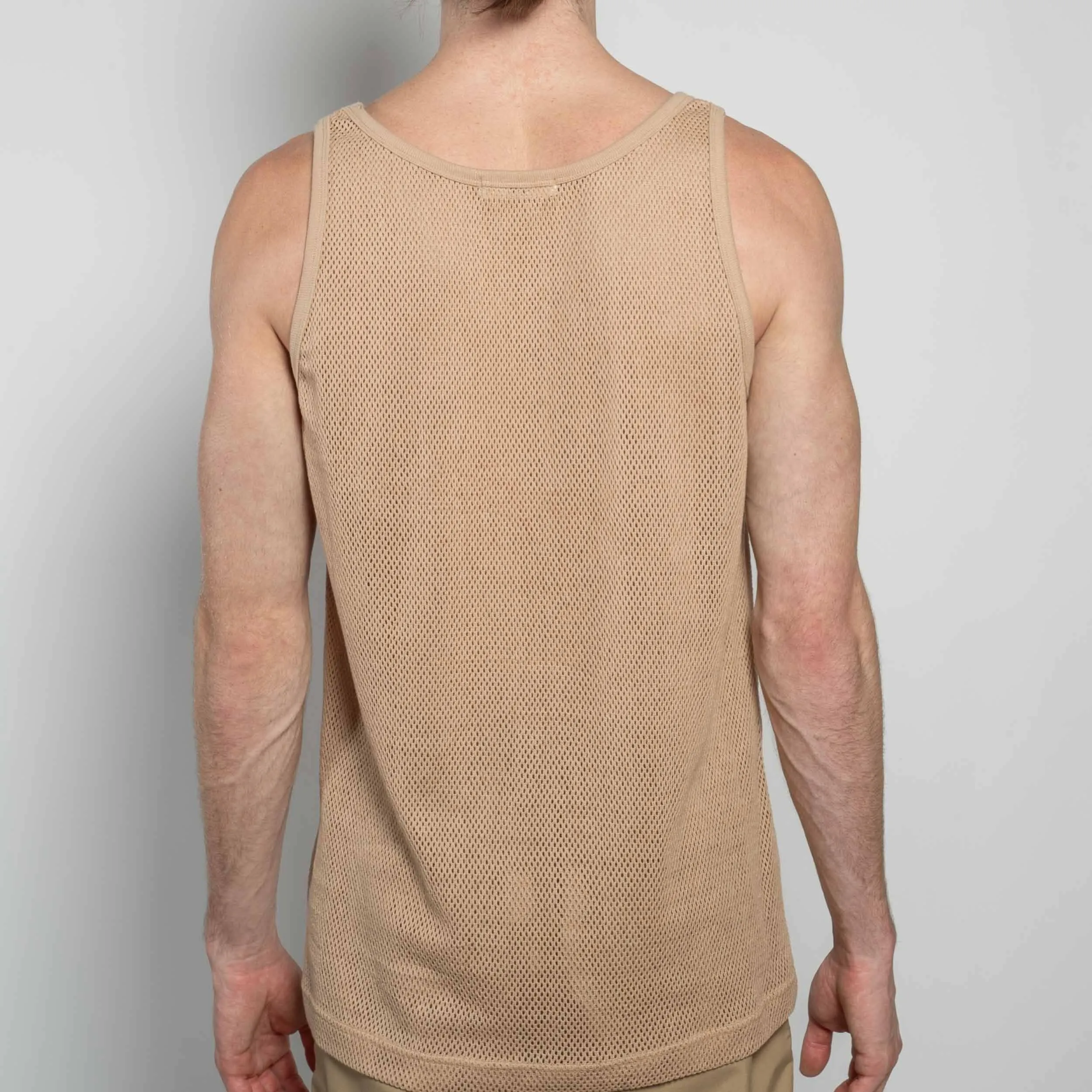 Cotton Mesh Tank Top in Wheat sold by Gardenheir product image thumbnail 3