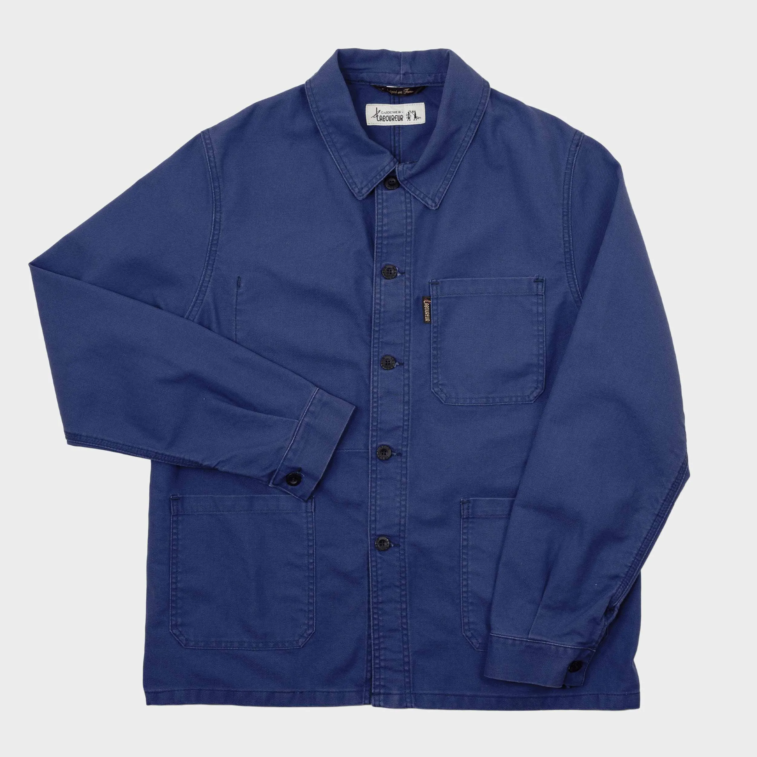 Le Laboureur x Gardenheir French Cotton Work Jacket in Stonewashed Navy sold by Gardenheir
