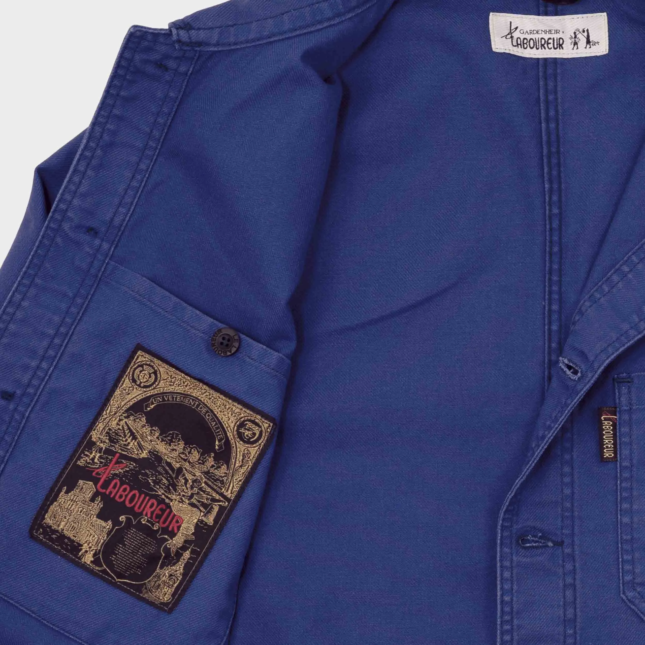 Le Laboureur x Gardenheir French Cotton Work Jacket in Stonewashed Navy sold by Gardenheir product image thumbnail 4