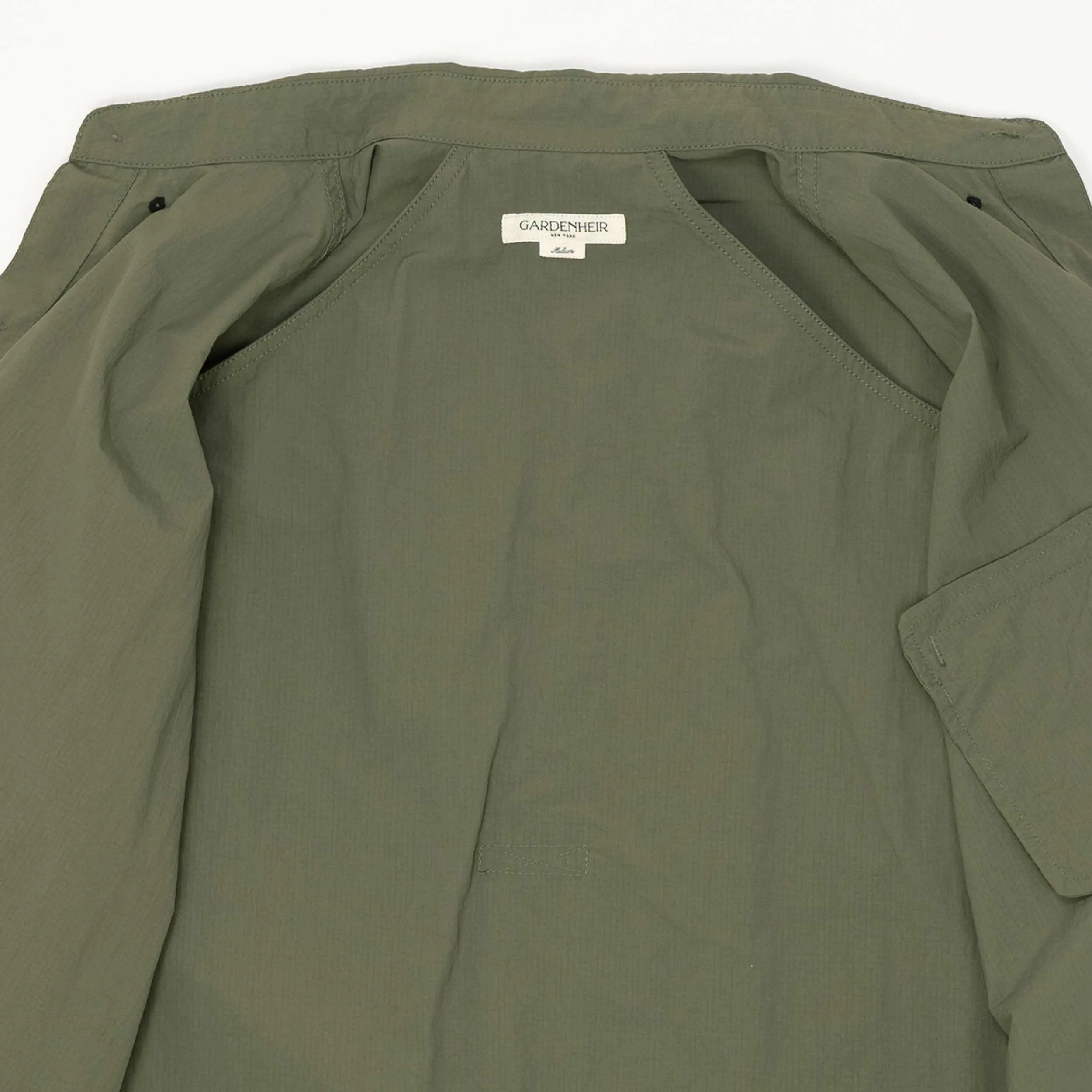 Japanese Recycled Nylon Breezer Shirt in Olive sold by Gardenheir product image thumbnail 3