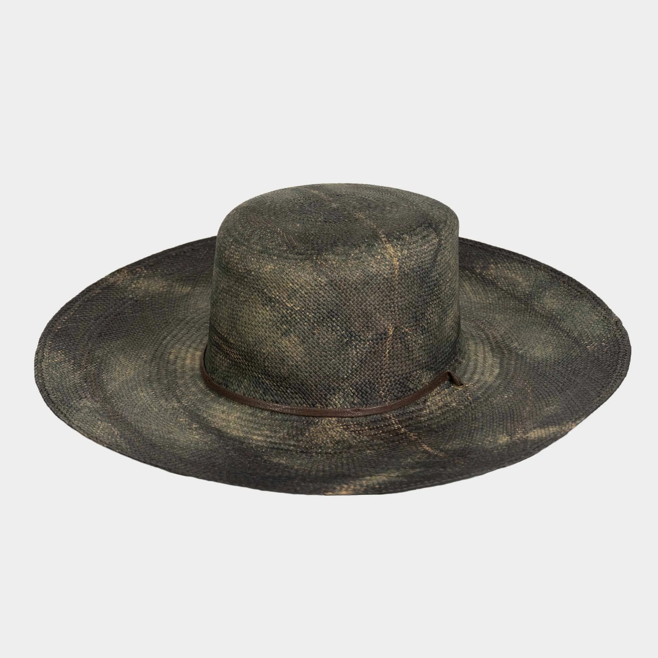 Handwoven Toquilla Straw Hat in Camouflage sold by Gardenheir product image thumbnail 2