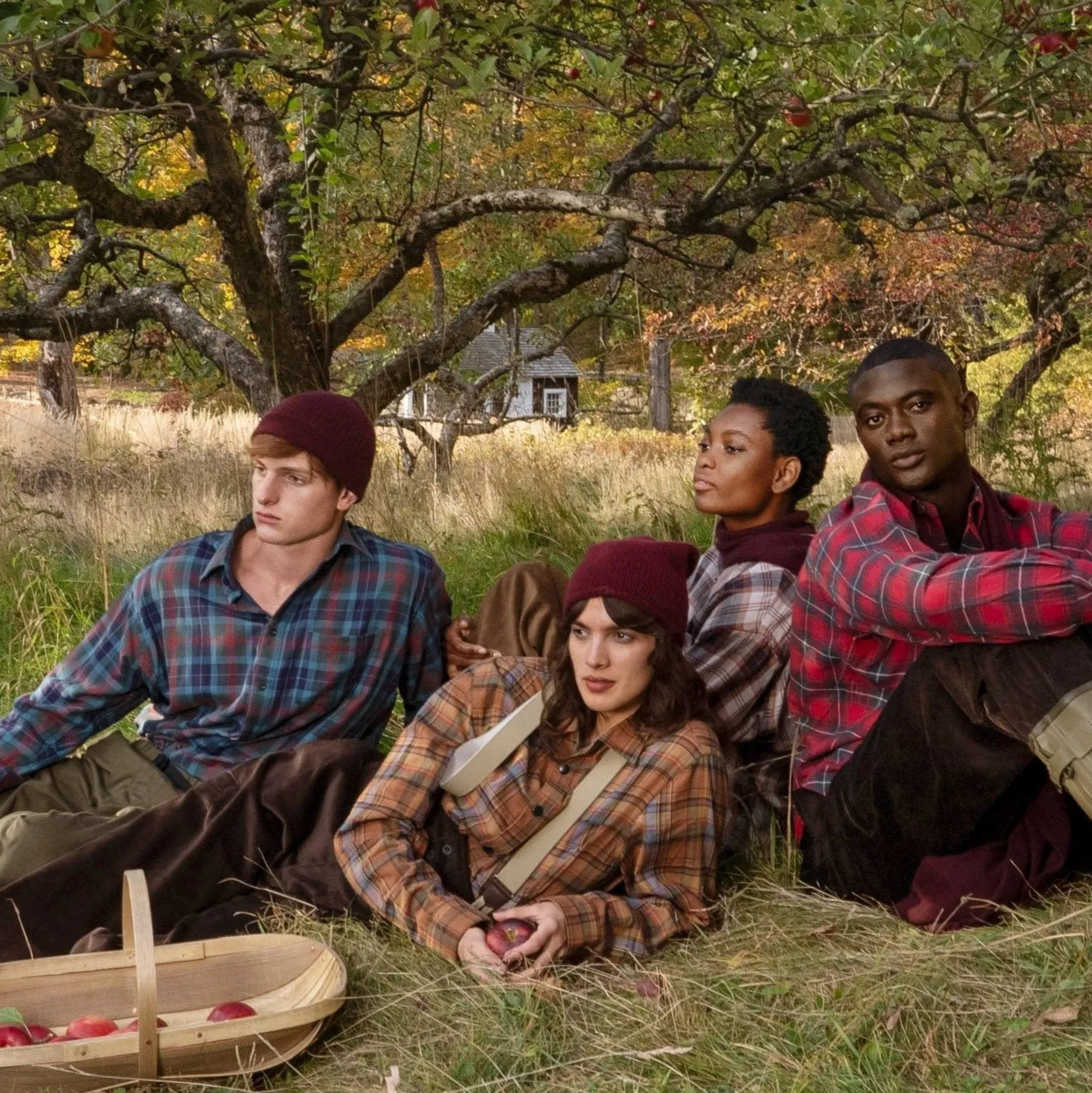 Japanese Cotton Gardening Chemise in Twilight Plaid sold by Gardenheir product image thumbnail 5