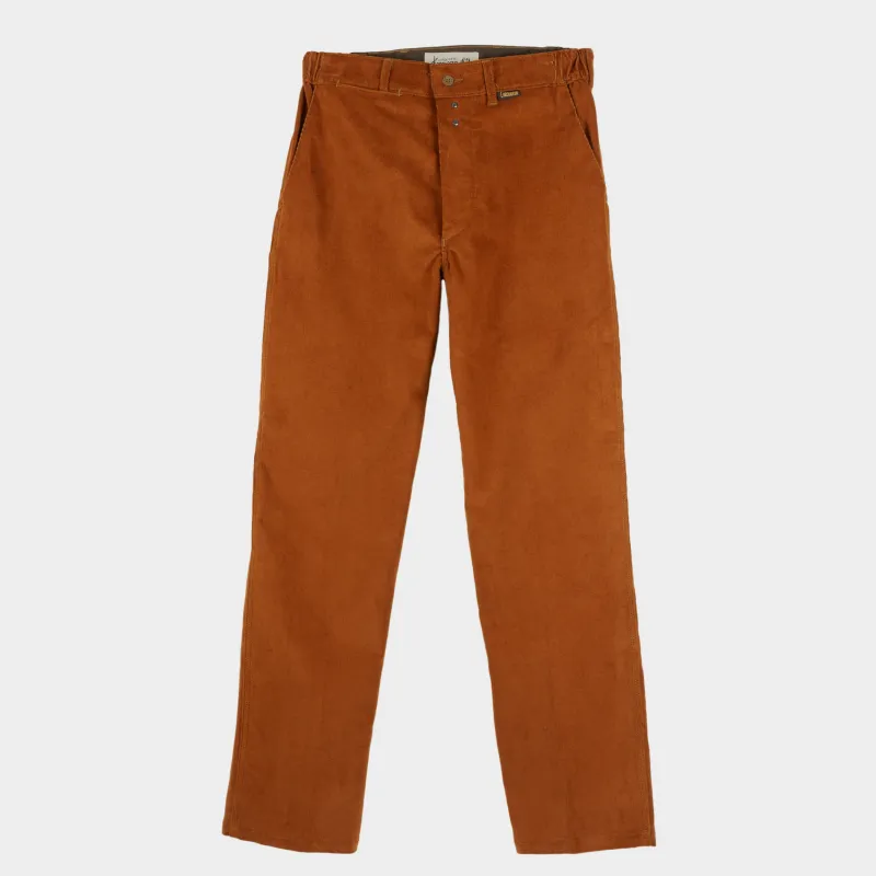 Le Laboureur X Gardenheir Fine Corduroy Work Pant in Rust sold by Gardenheir