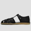 Todd Snyder x Gardenheir Leather Fisherman Sandals in Black sold by Gardenheir