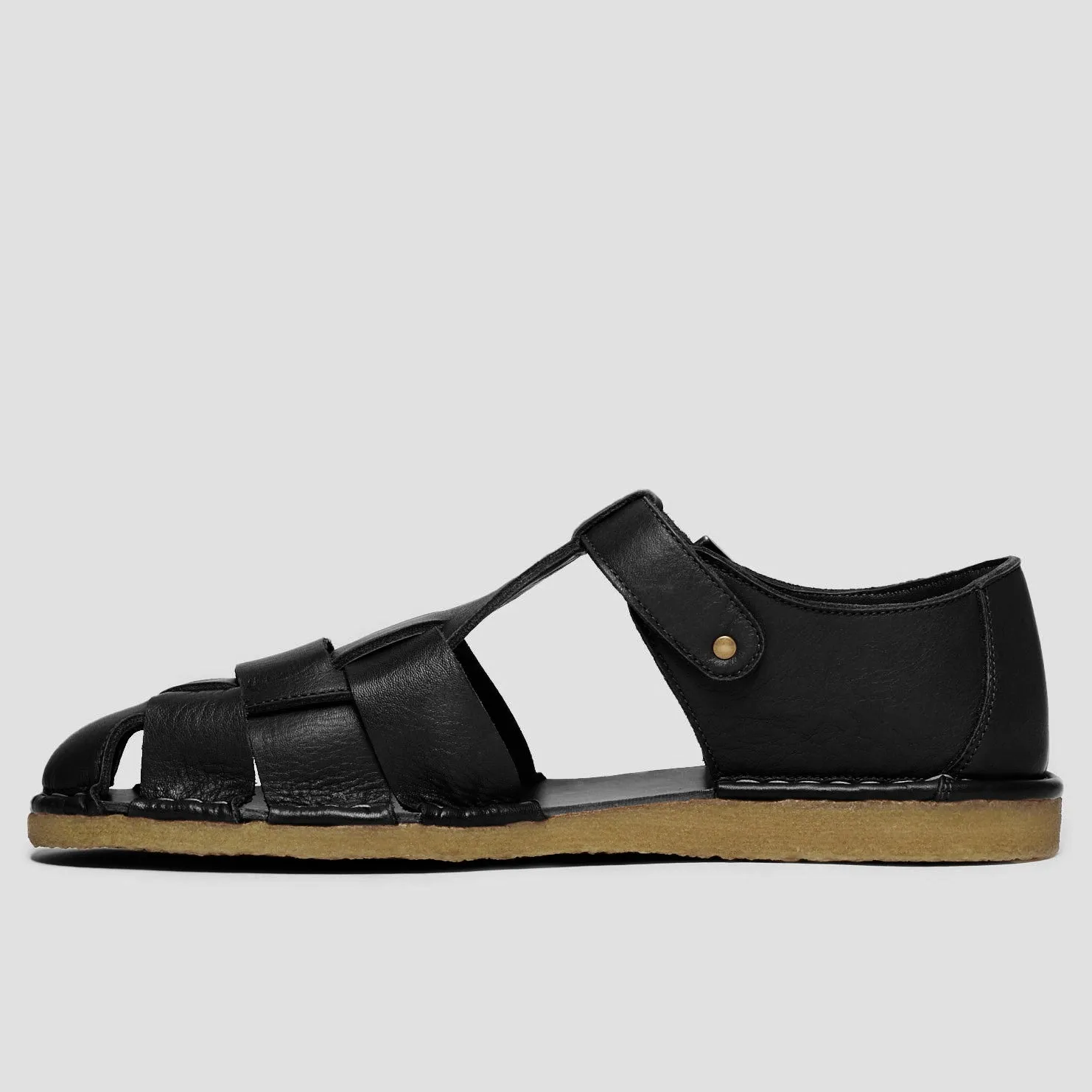 Todd Snyder x Gardenheir Leather Fisherman Sandals in Black sold by Gardenheir product image thumbnail 4