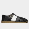 Todd Snyder x Gardenheir Leather Fisherman Sandals in Black sold by Gardenheir