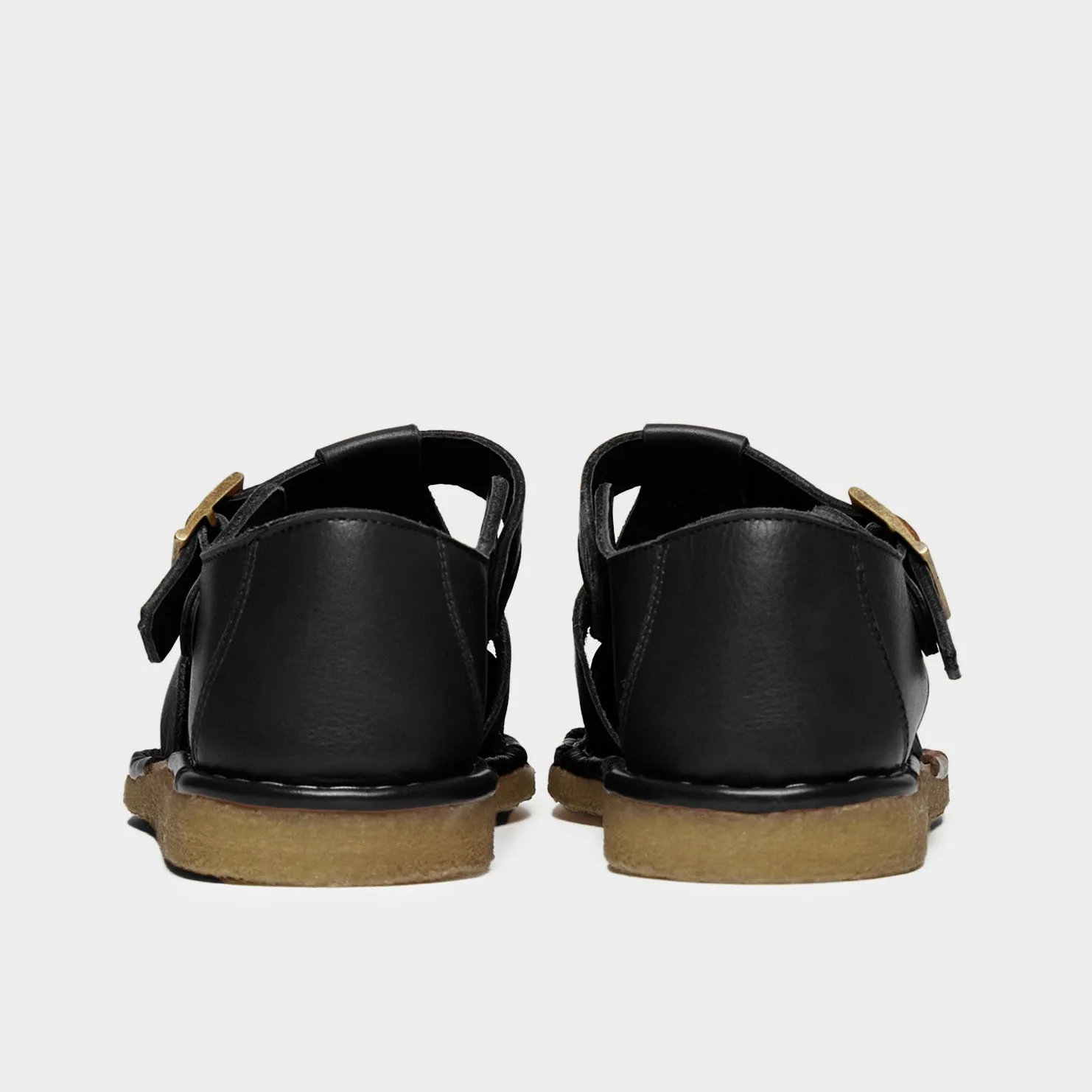 Todd Snyder x Gardenheir Leather Fisherman Sandals in Black sold by Gardenheir product image thumbnail 3