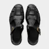 Todd Snyder x Gardenheir Leather Fisherman Sandals in Black sold by Gardenheir