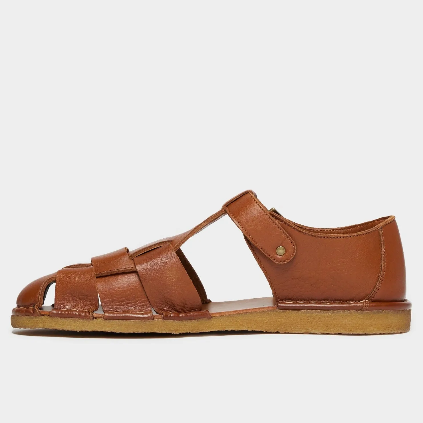 Todd Snyder x Gardenheir Leather Fisherman Sandals in Cognac sold by Gardenheir product image thumbnail 3